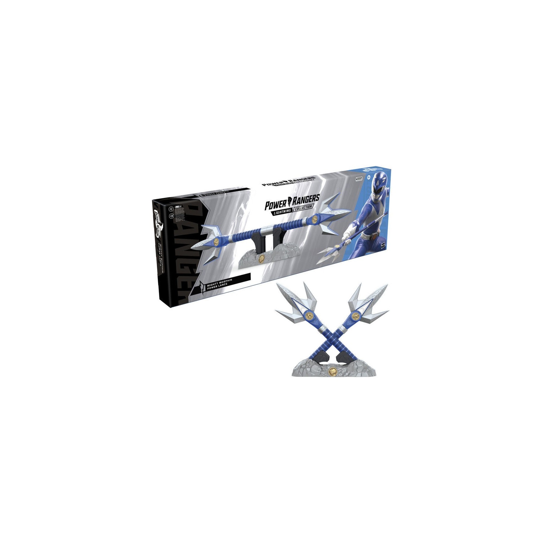 Replica Hasbro Escala 1:1 Blue Ranger Lanza De Poder Deluxe