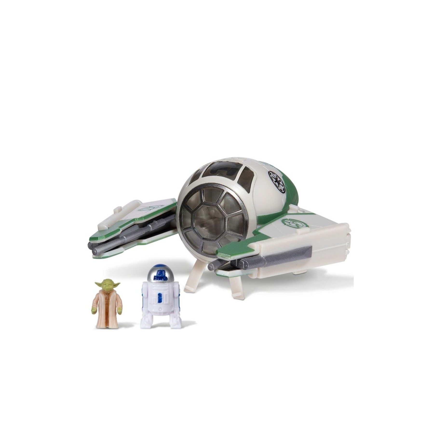 Figura Star Wars Nave 8Cm Jedi Starfighter De Yoda Y Figura