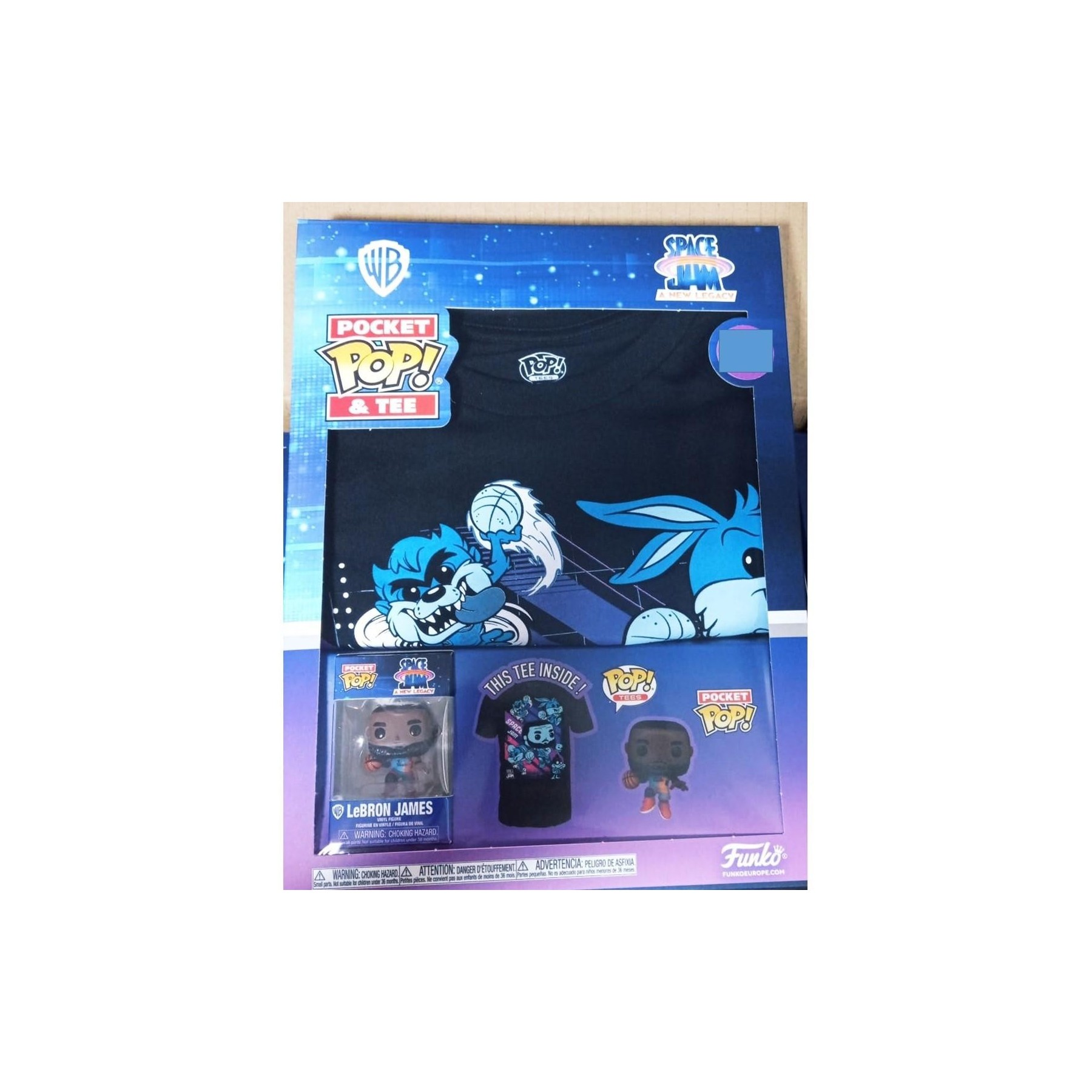 Pop & Tee Space Jam Looney Tunes Lebron James Funko + Camise