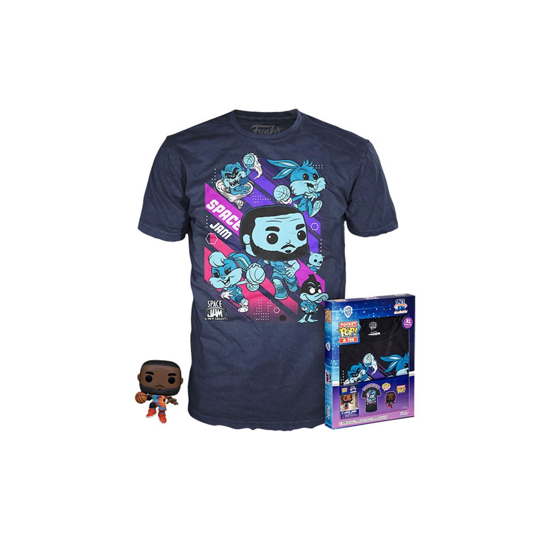 Pop & Tee Space Jam Looney Tunes Funko Lebron James + Camise