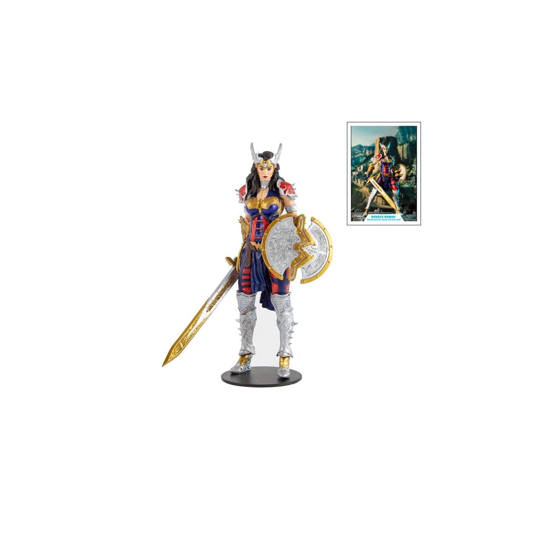 Figura Mcfarlane Toys Dc Multiverse Wonder Woman Diseñada Po