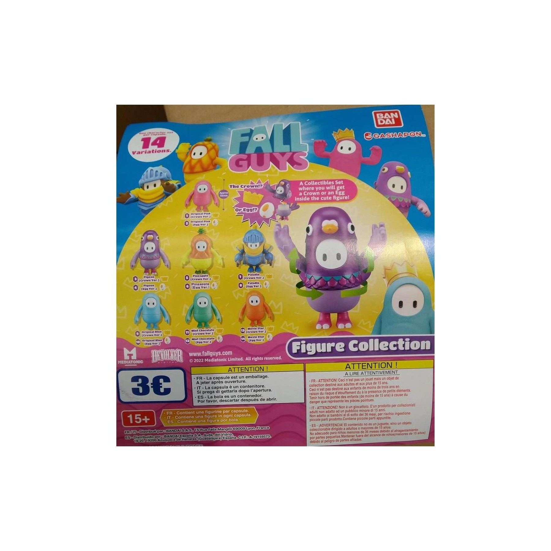 Set Gashapon Figuras Bandai Lote 50 Articulos Fall Guys 14 V