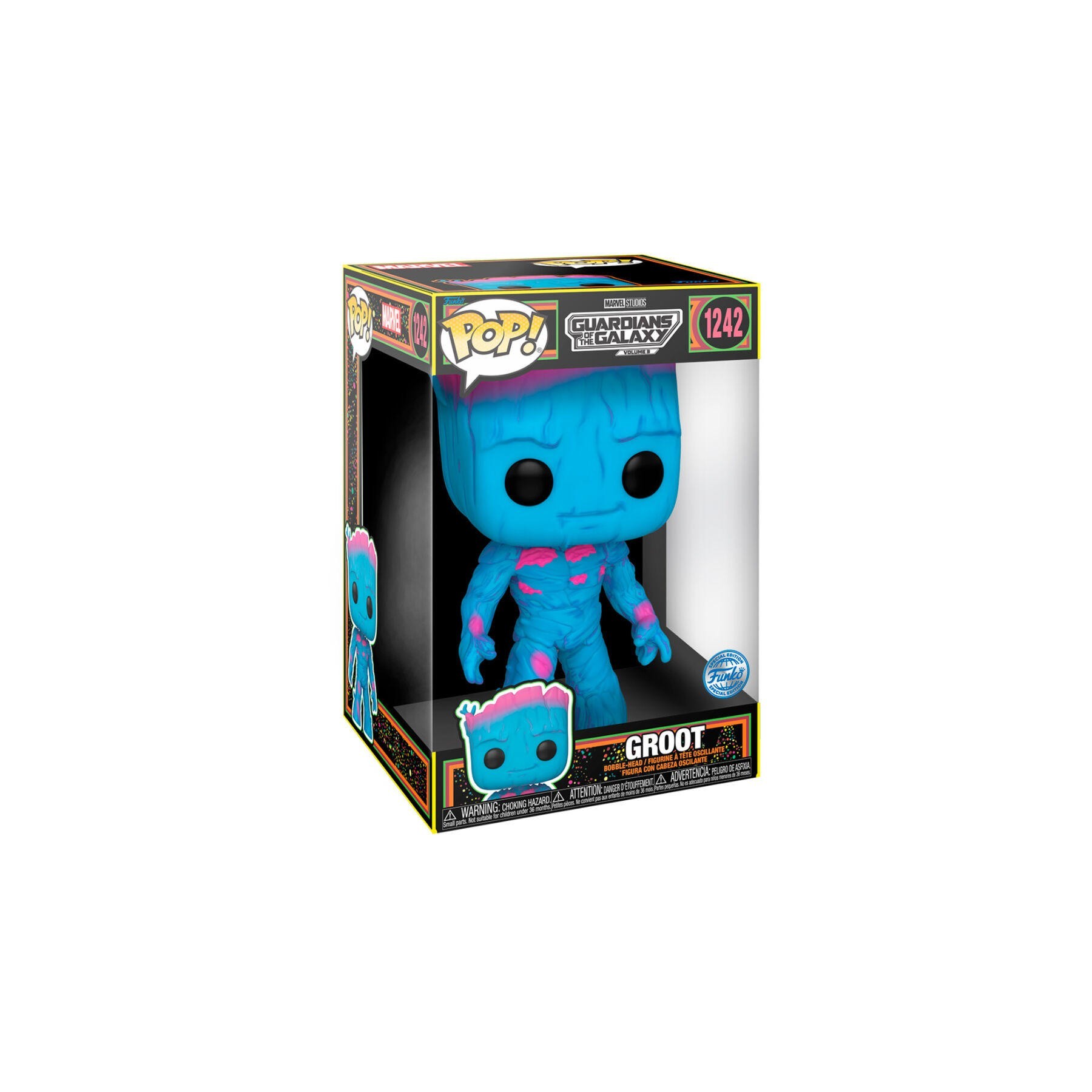 Figura Pop Marvel Guardians Of The Galaxy 3 Groot Black Ligh