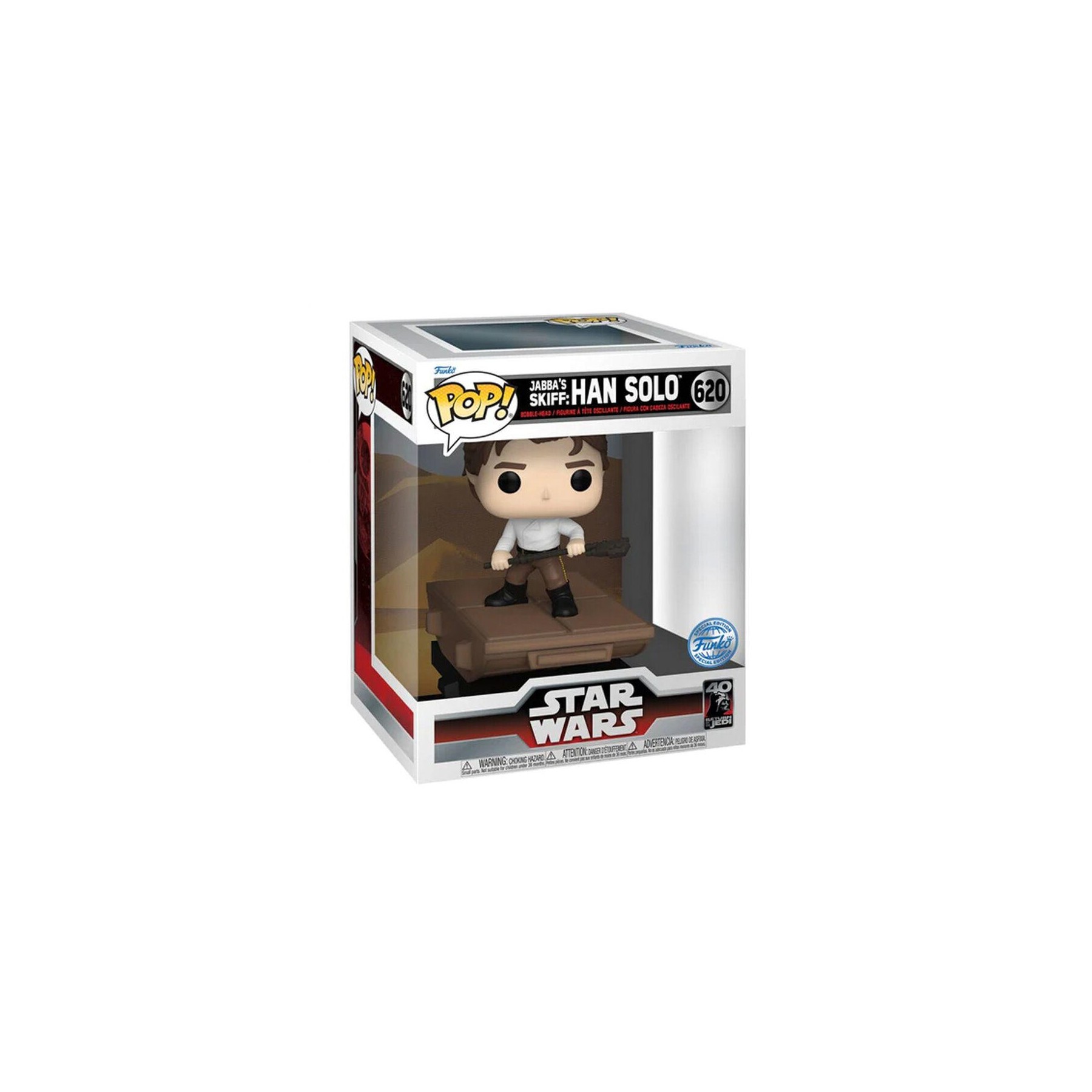 Figura Pop Deluxe Star Wars Jabba Skiff Han Solo Exclusive