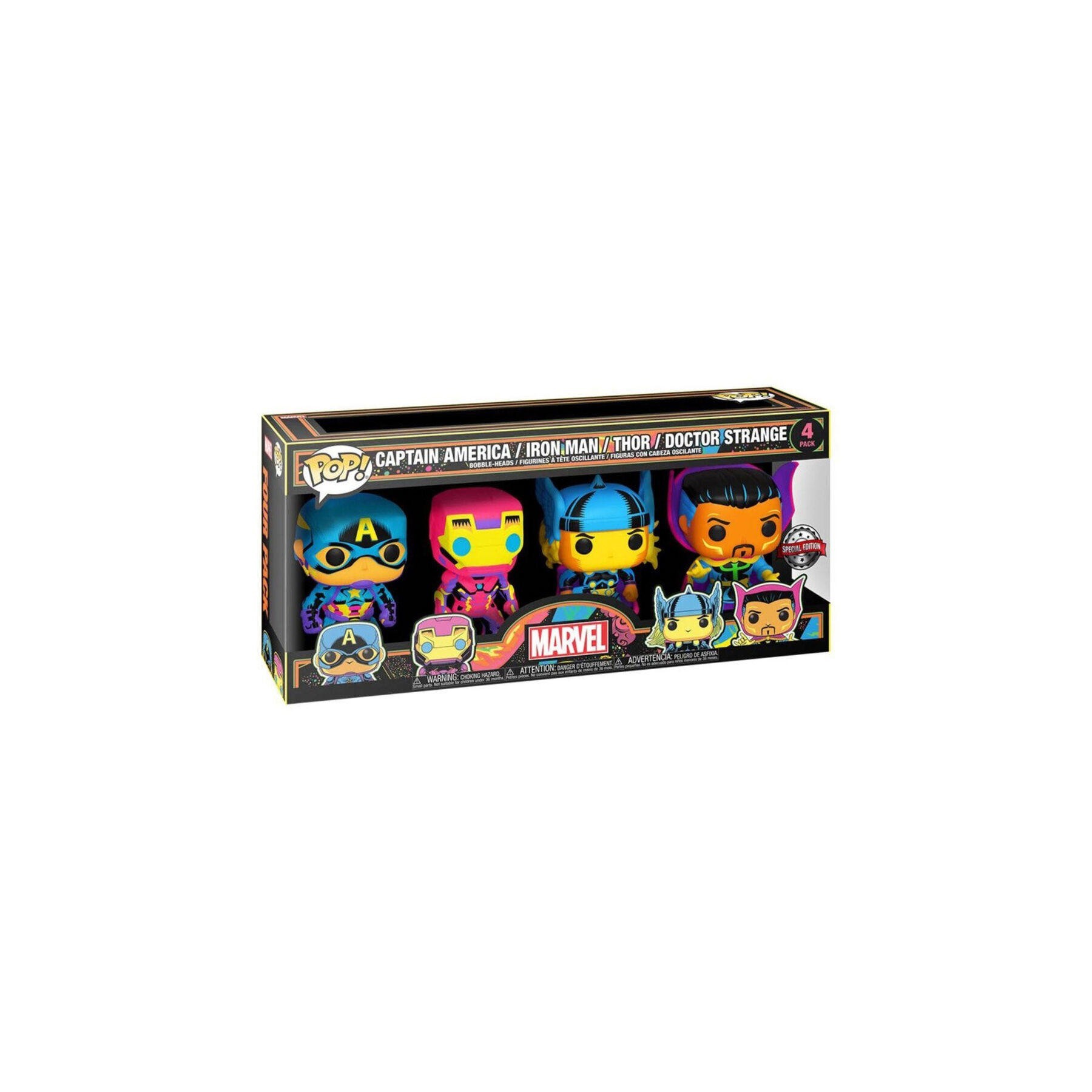Blister 4 Figuras Pop Marvel Exclusive