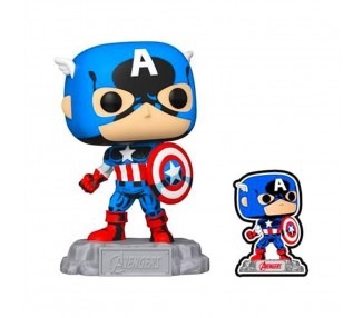 Funko Pop Marvel A60 - Comic Capitan America Con Pin