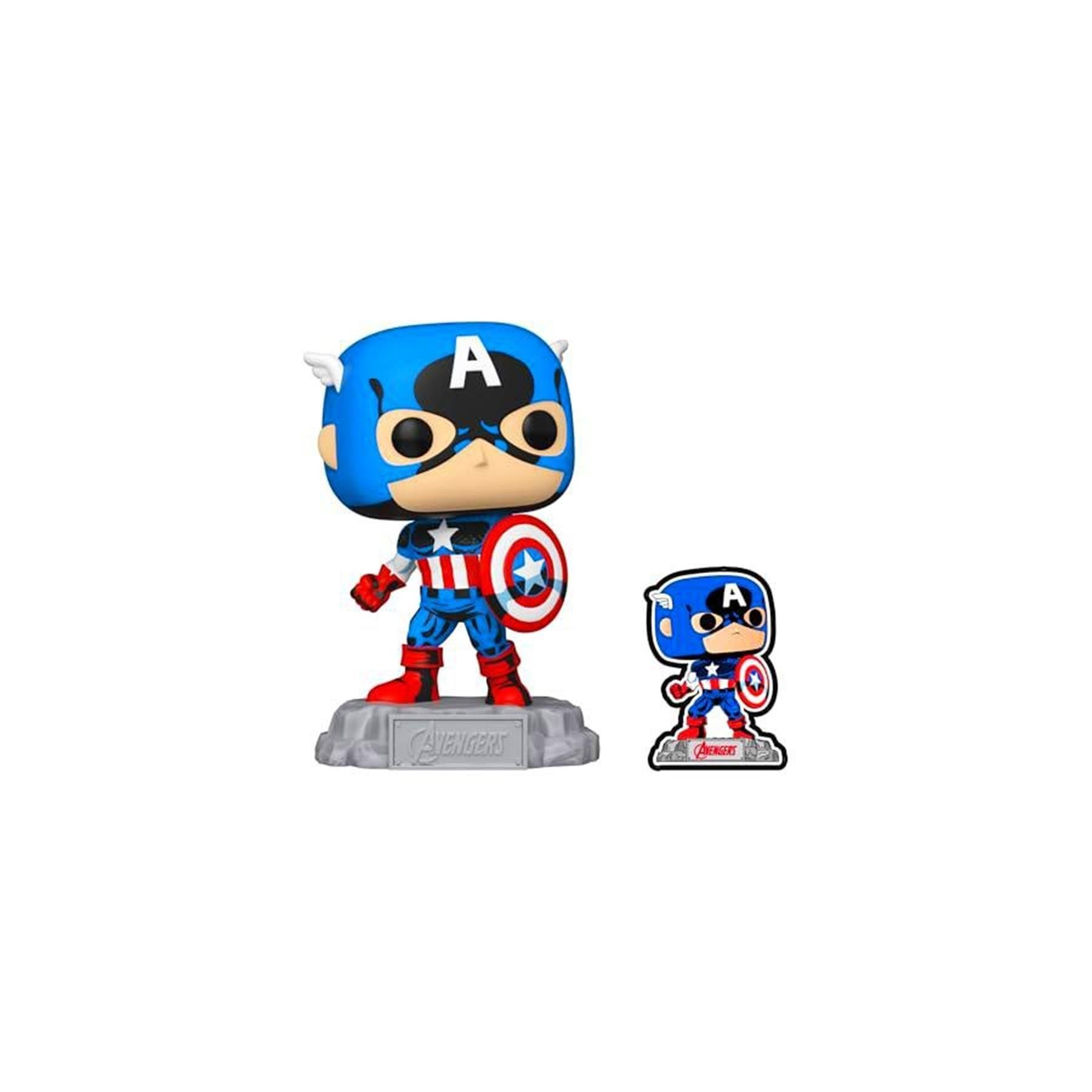 Funko Pop Marvel A60 - Comic Capitan America Con Pin