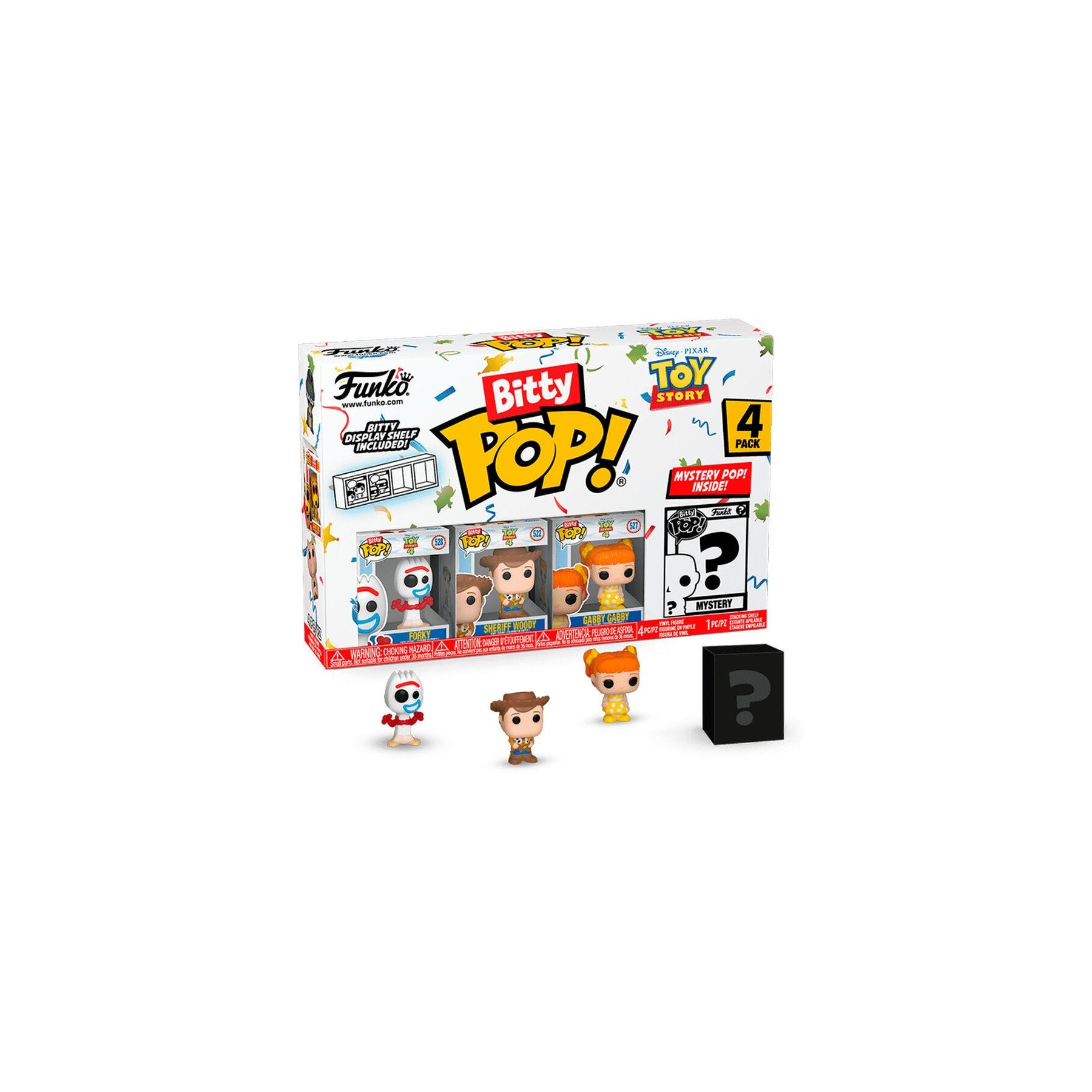 Blister 4 Figuras Bitty Pop Disney Toy Story Forky