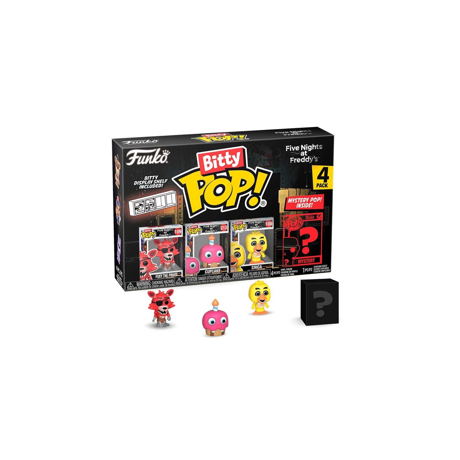 Blister 4 Figuras Bitty Pop Five Nights At Freddys Foxy