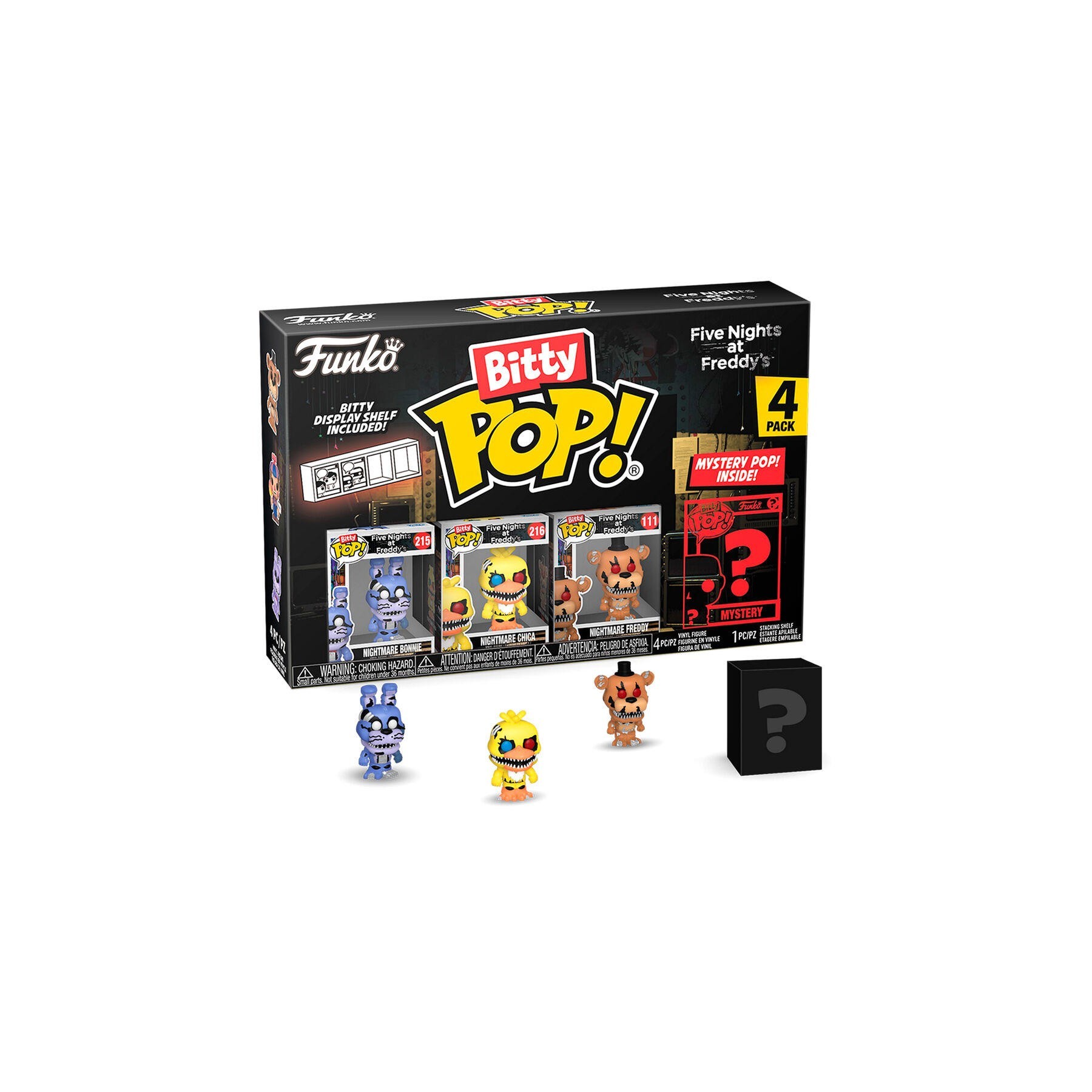 Blister 4 Figuras Bitty Pop Five Nights At Freddys Nightmare