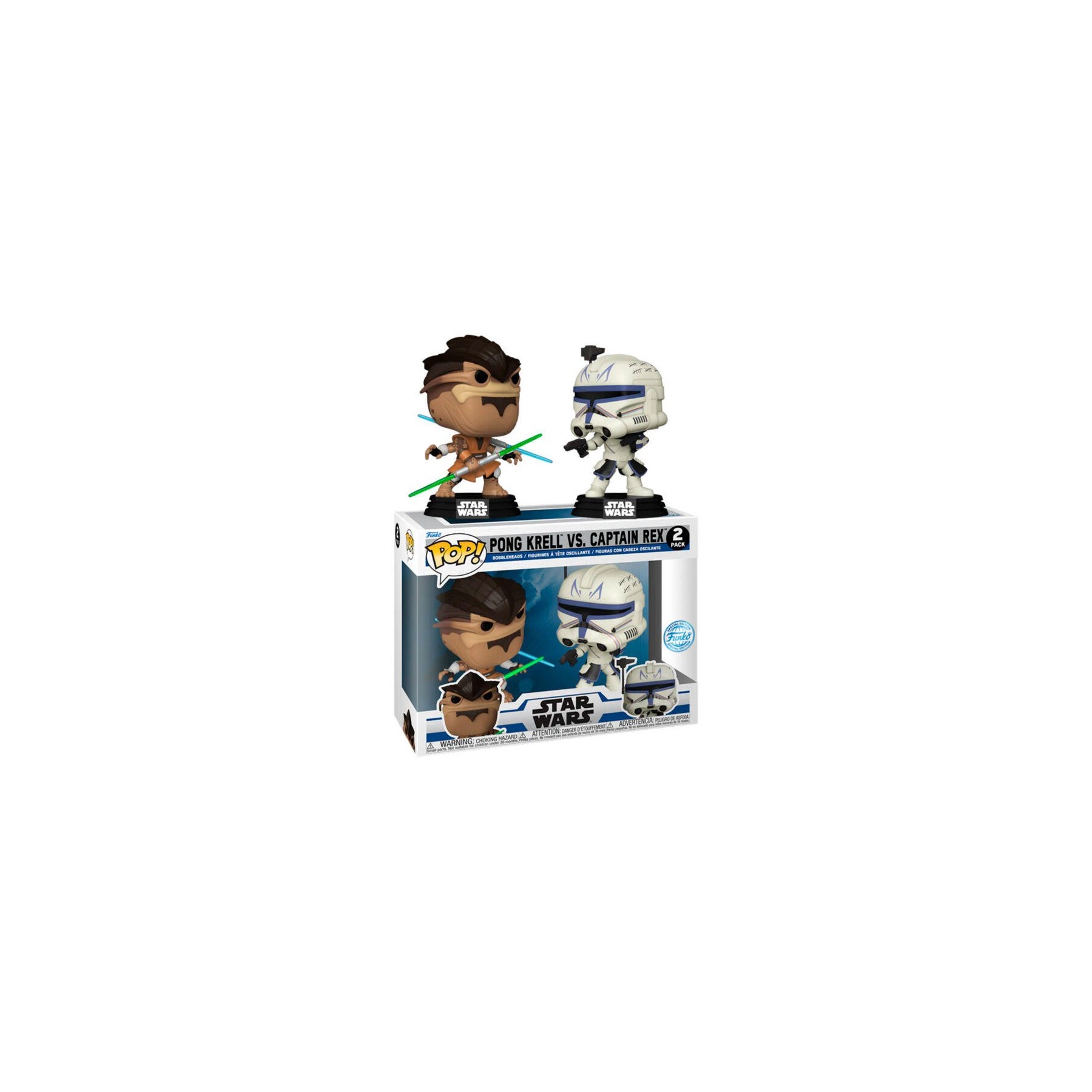 Blister 2 Figuras Pop Star Wars The Clone Wars Duels Pong Kr