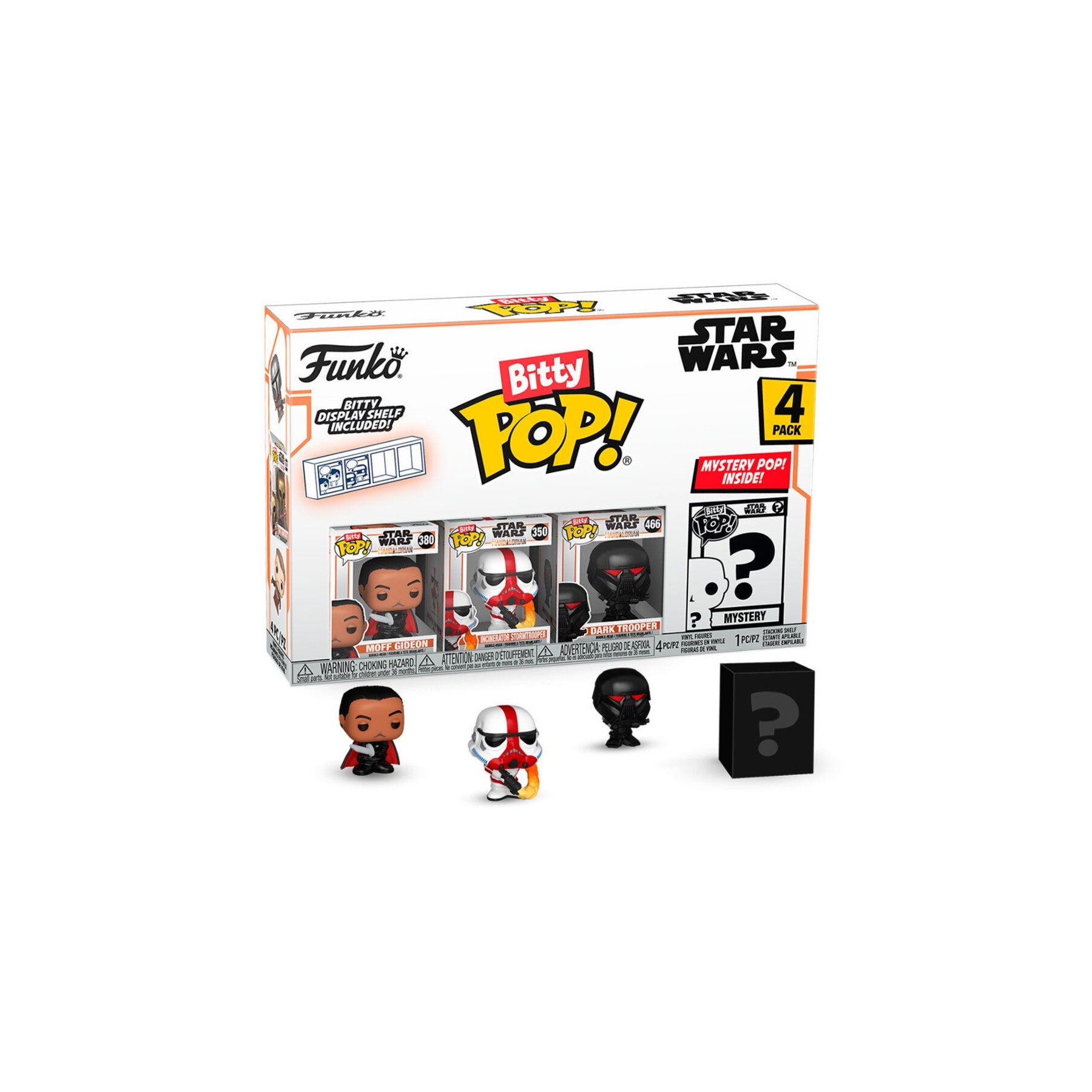 Blister 4 Figuras Bitty Pop Star Wars Mandalorian Moff Gideo