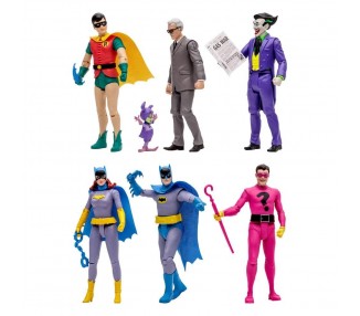 Surtido De 6 Figuras Mcfarlane Dc Retro Batman 66 15Cm