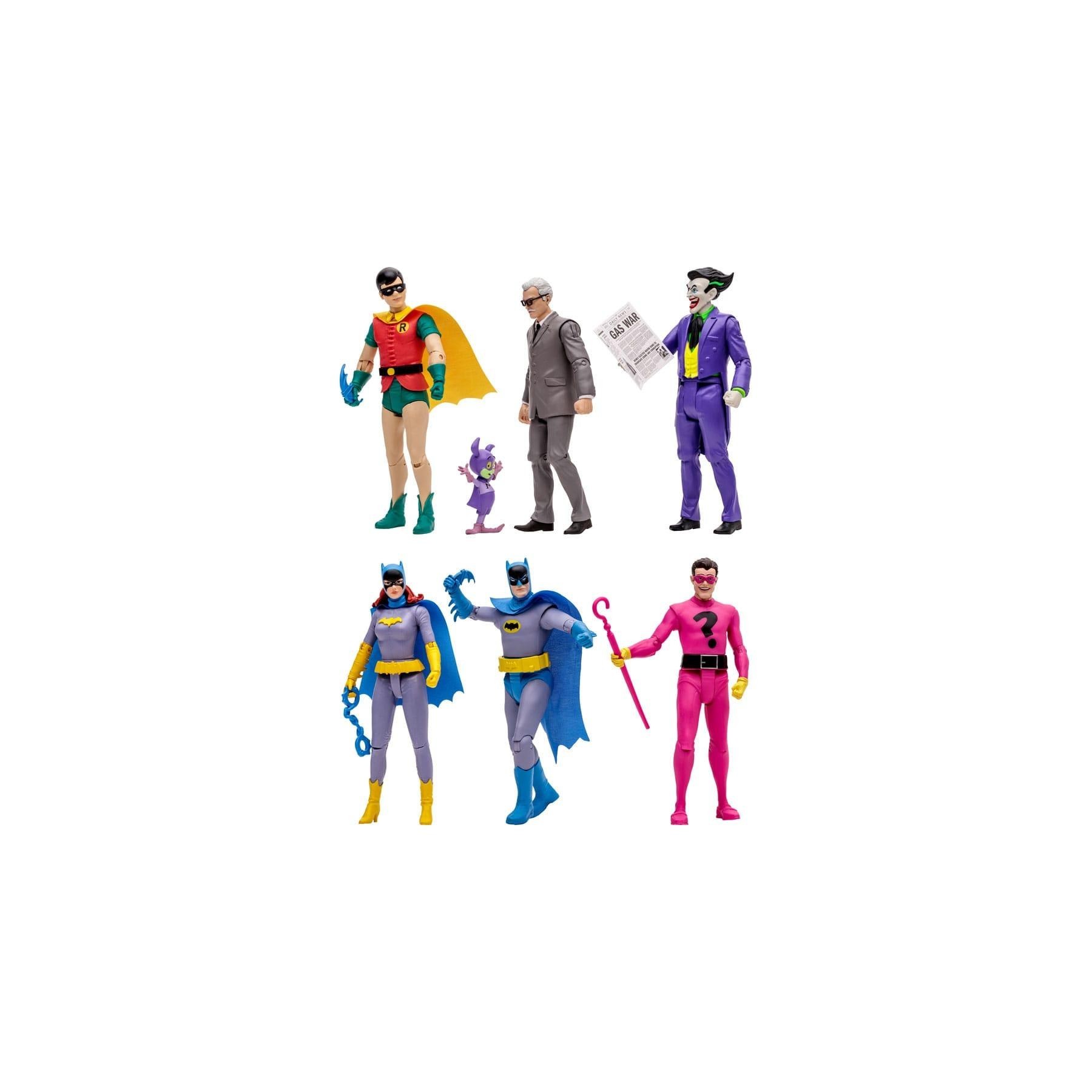 Surtido De 6 Figuras Mcfarlane Dc Retro Batman 66 15Cm
