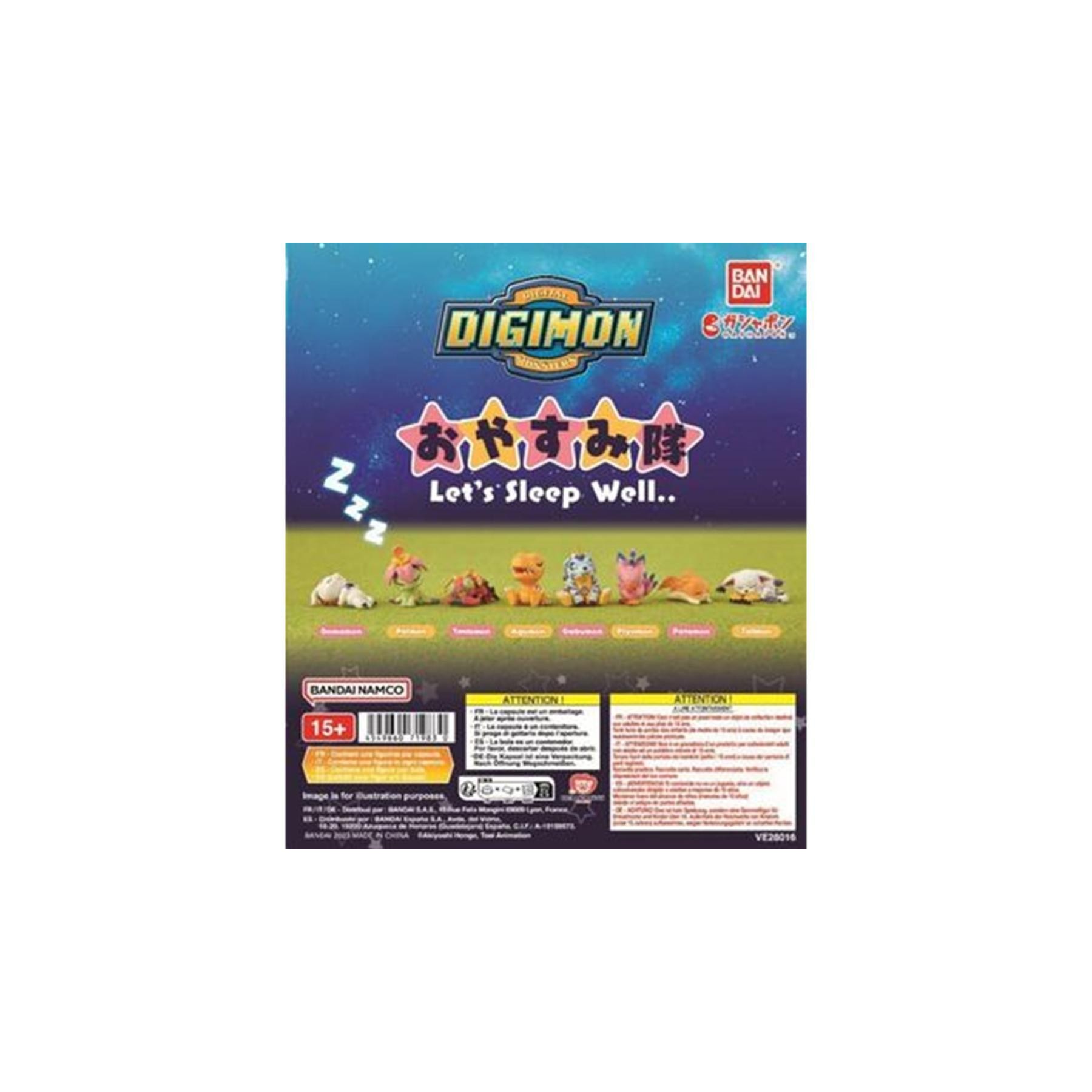 Surtido Bandai Gashapon Digimon Let S Sleep Well 40 Articulo