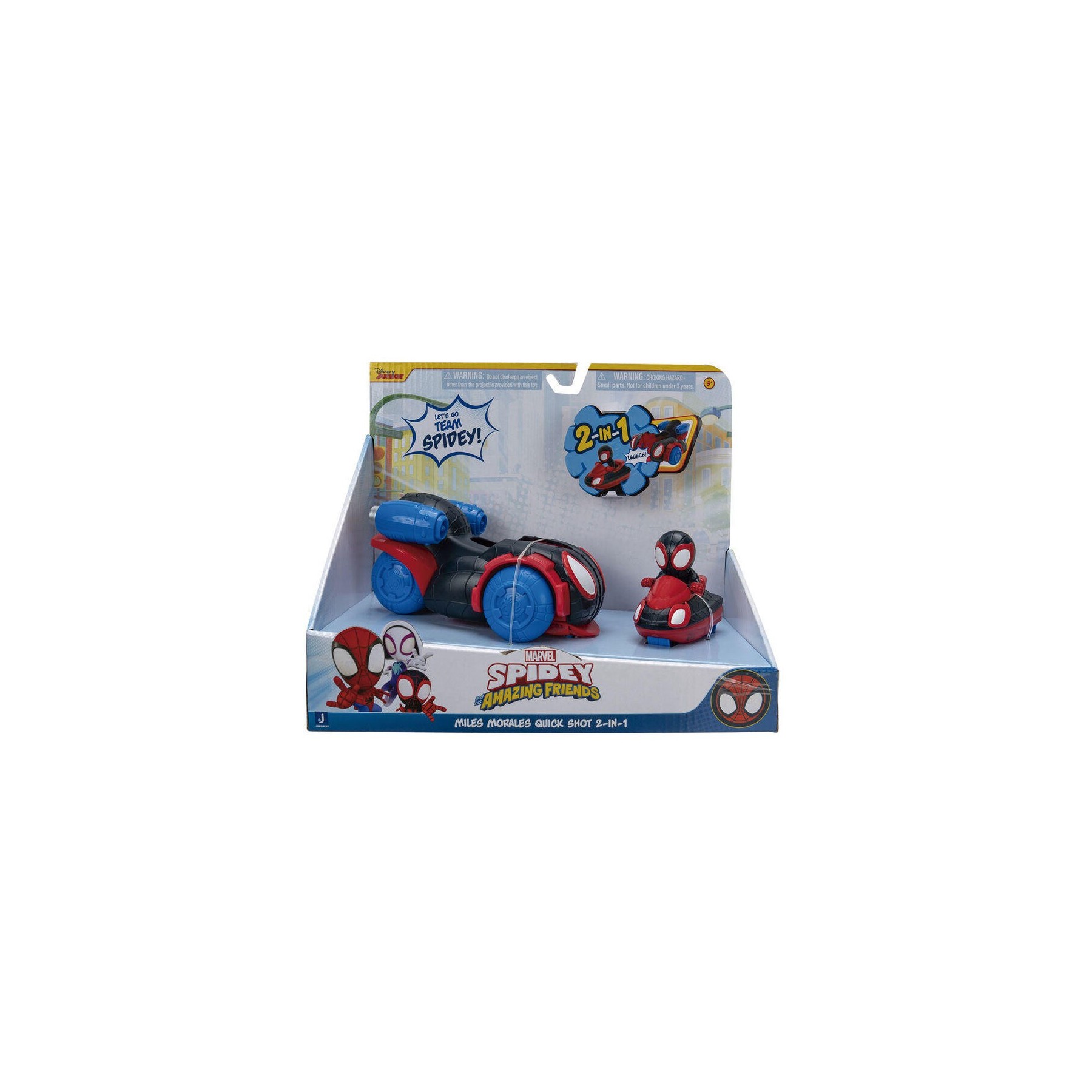 Set Figura Miles Morales + Vehiculo Spidey Marvel
