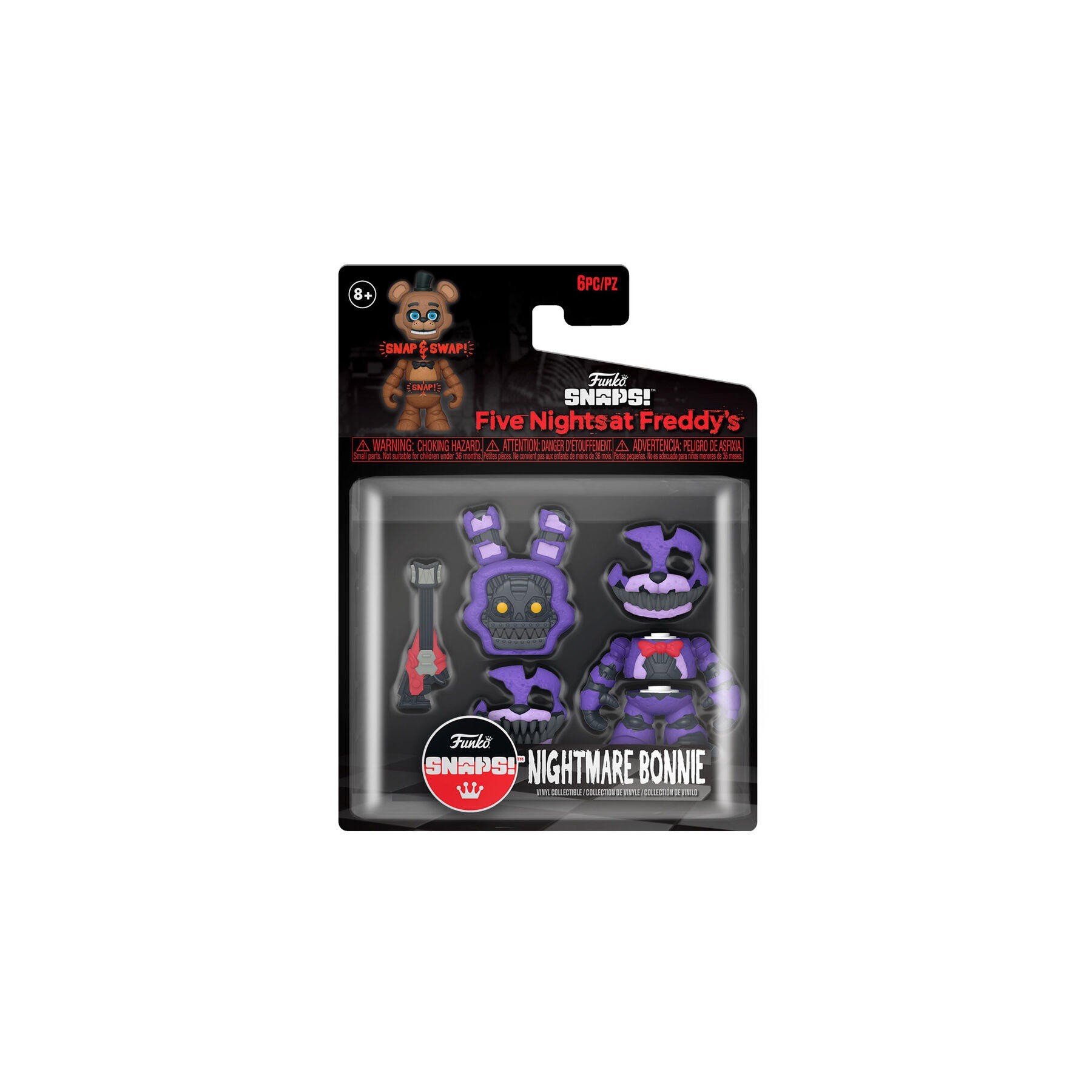 Figura Snaps! Five Nights At Freddys Nightmare Bonnie 6 Unid