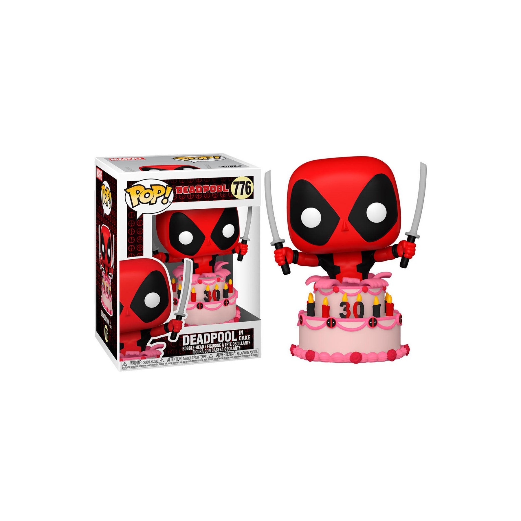 Figura Pop Marvel Deadpool 30Th Deadpool In Cake
