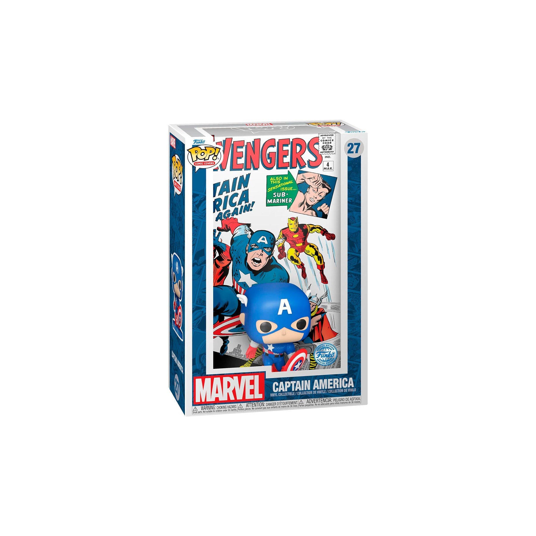 Figura Pop Comic Cover Marvel Avengers Capitan America