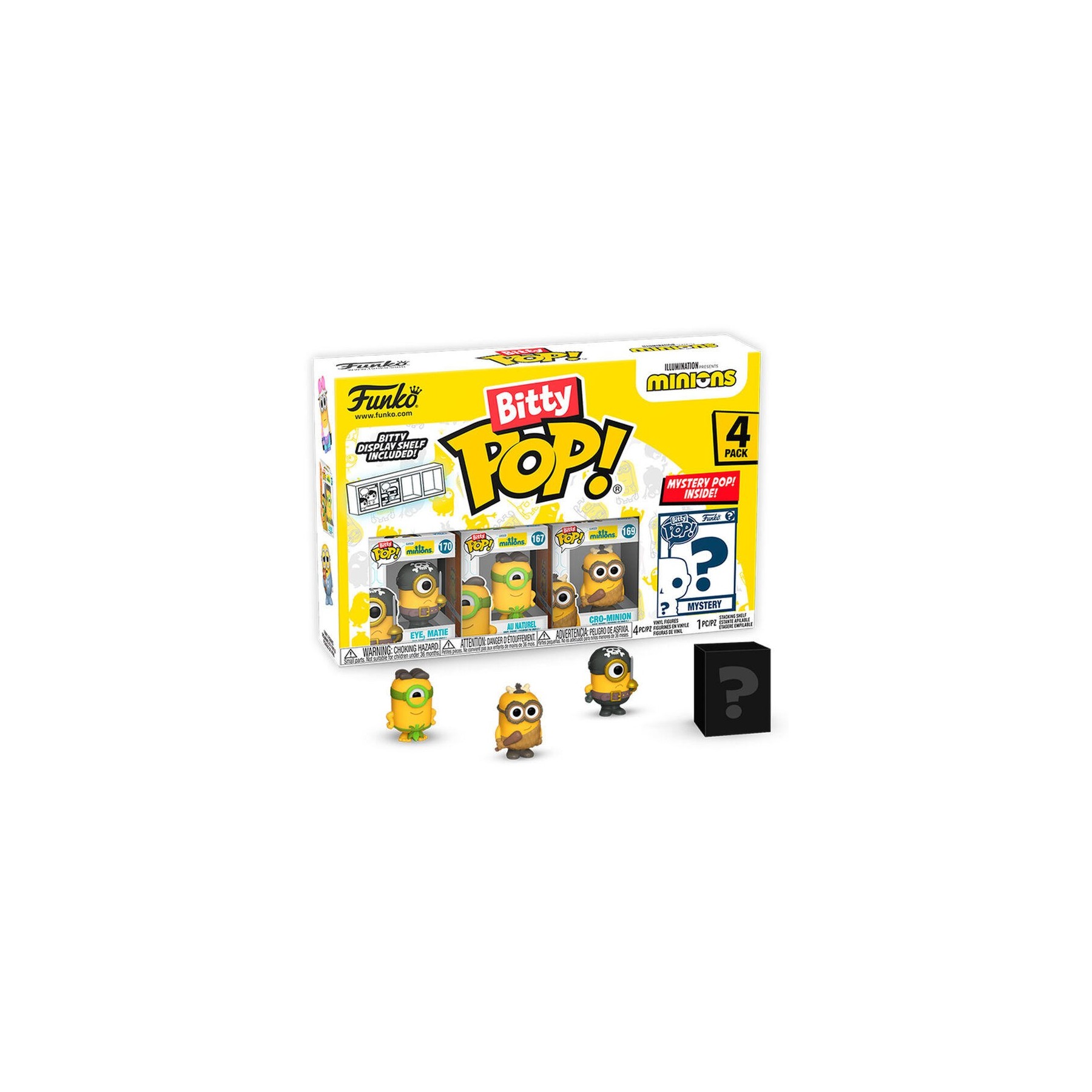 Blister 4 Figuras Bitty Pop Minions Series 1