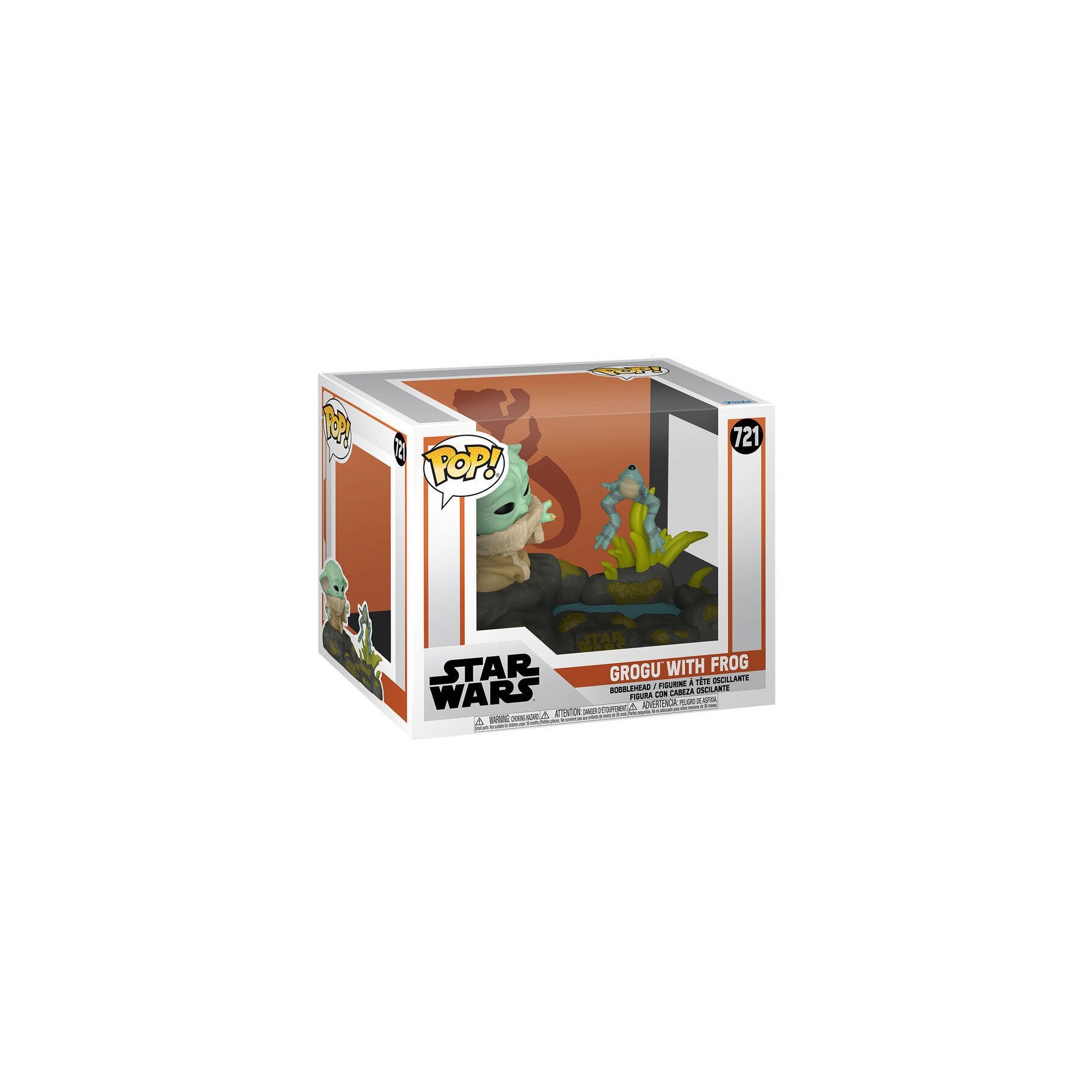 Figura Pop Deluxe Star Wars The Mandalorian Grogu With Frog