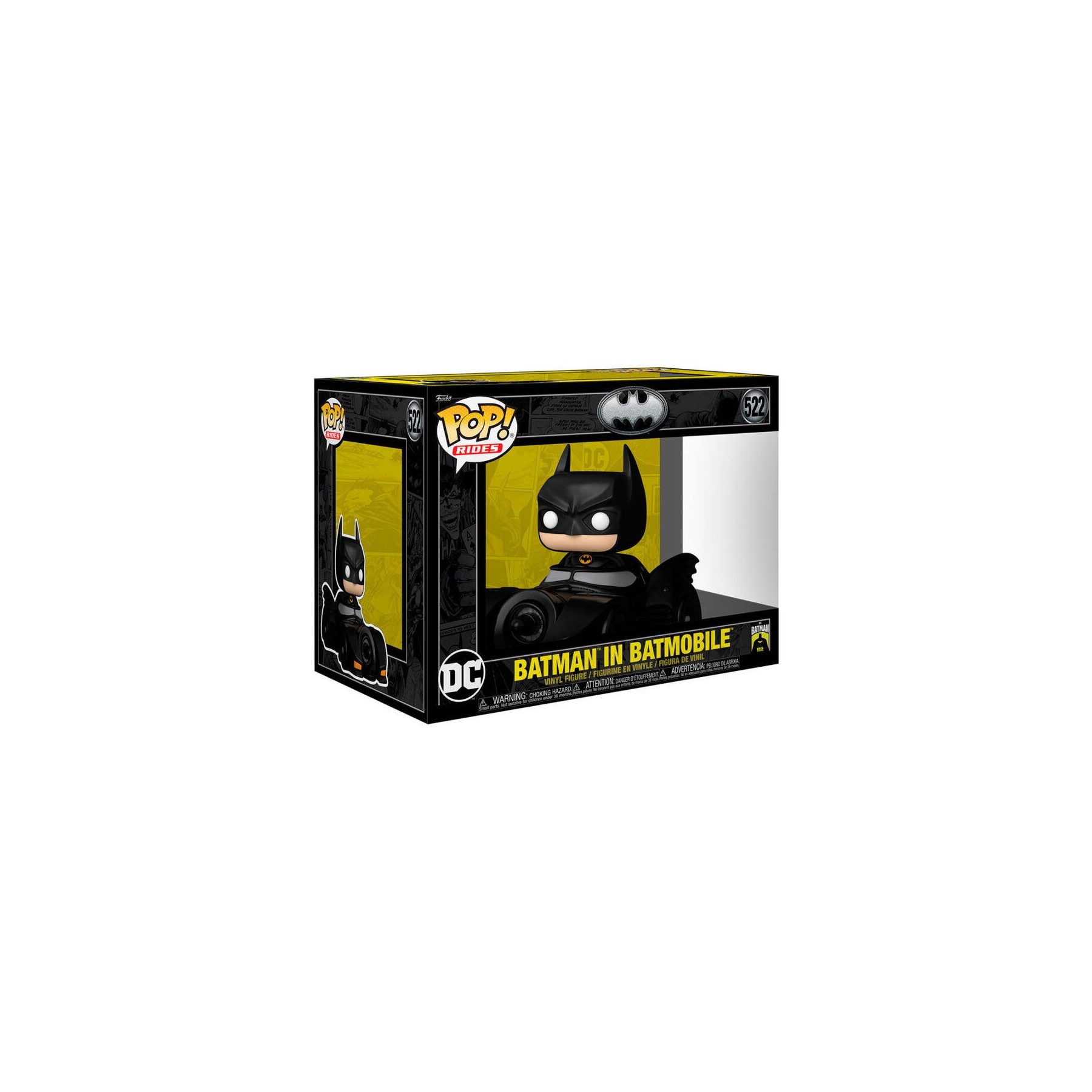 Figura Pop Rides Deluxe Dc Comics Batman In Batmobile