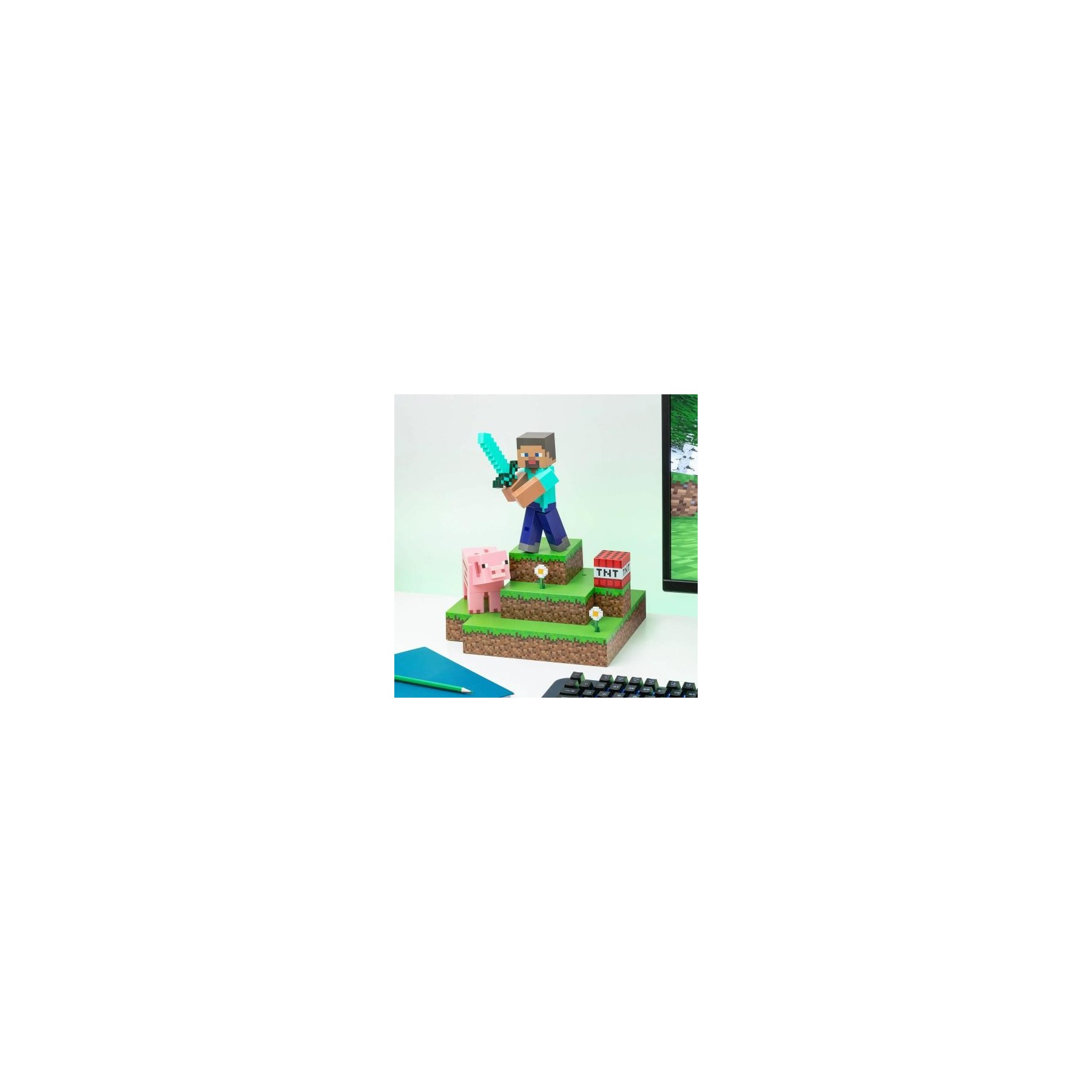 Lampada Minecraft : Steve Diorama Figural Light (gt5)