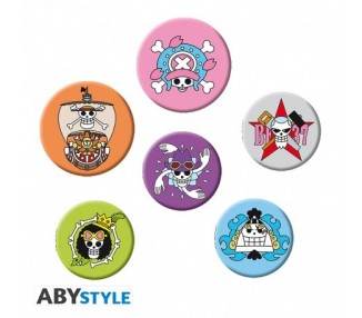 One Piece Pin Spilla Badge: Skulls (B) 3cm