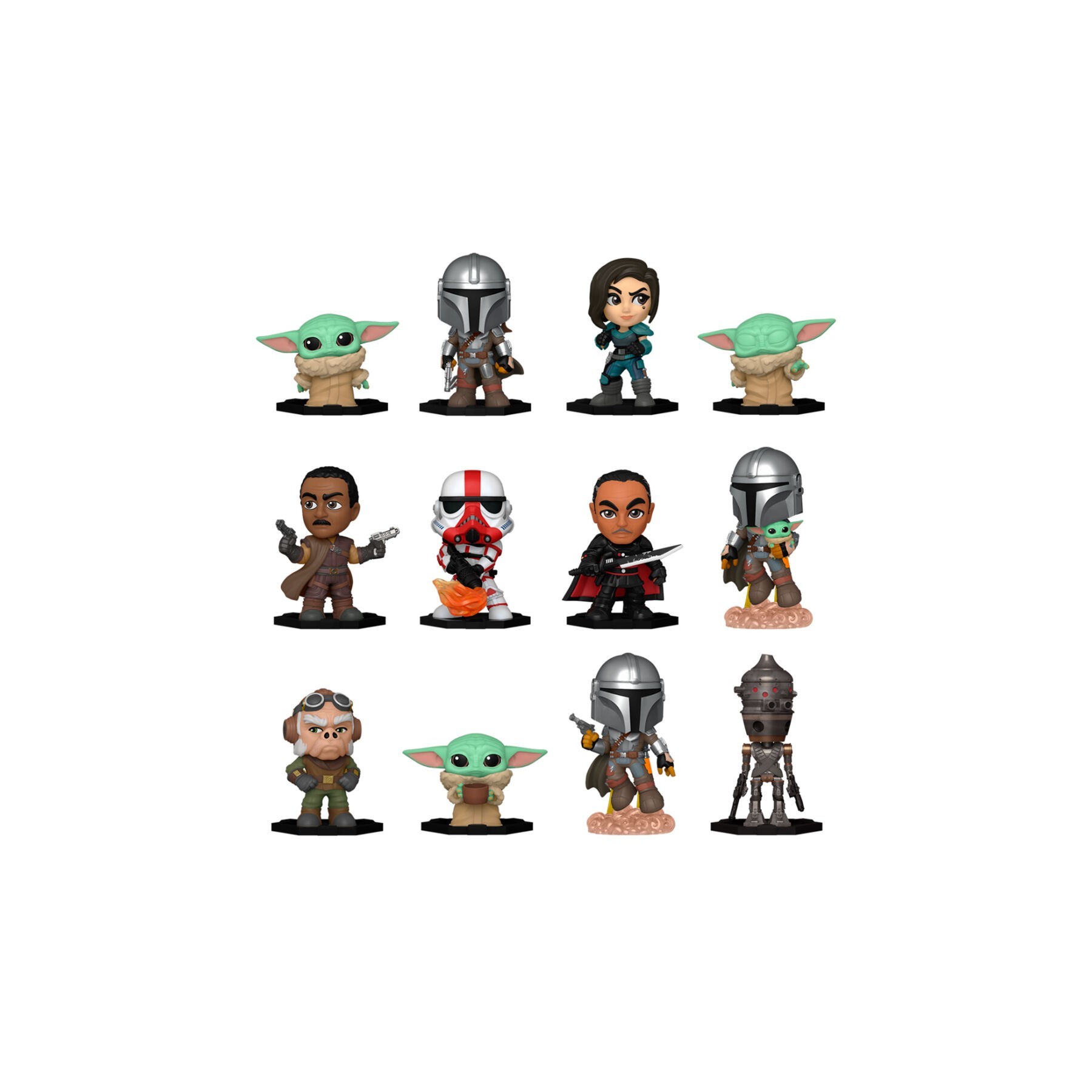 Figura Mystery Minis Star Wars The Mandalorian 12 Unidades