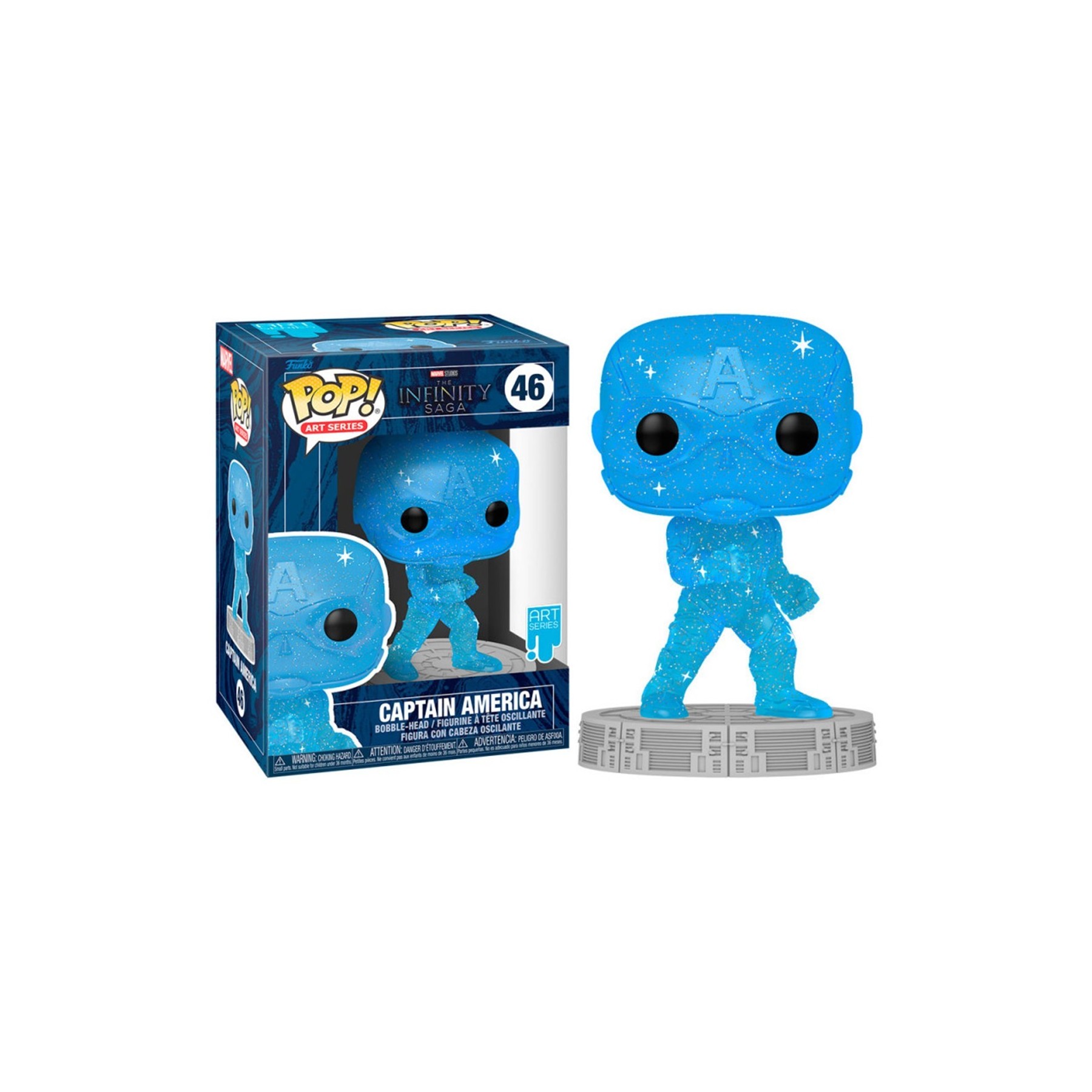 Figura Funko Pop Marvel Infinity Saga Capitan America Blue