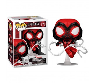 Figura Pop Marvel Spiderman Miles Morales Crimson Cowl Suit
