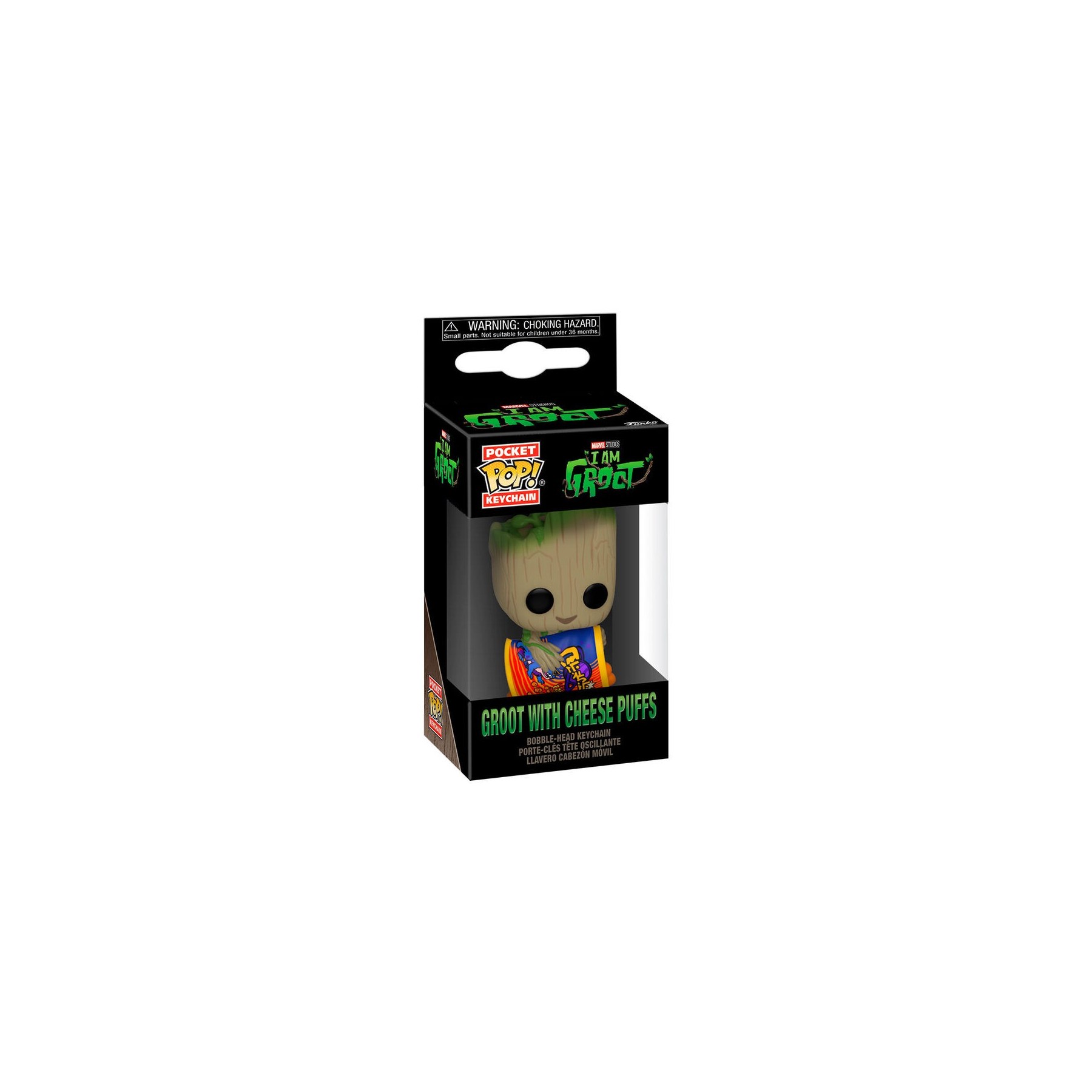 Llavero Pocket POP Marvel I am Groot - Groot with Cheese Puffs