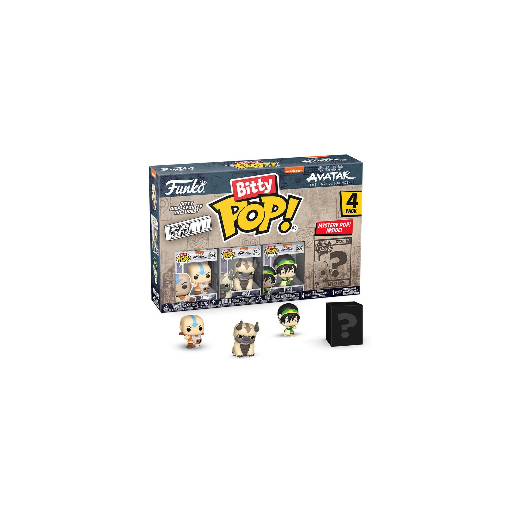 Blister 4 figuras Bitty POP Avatar The Last Airbender Aang