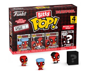 Blister 4 figuras Bitty POP Marvel Deadpool Bathtime