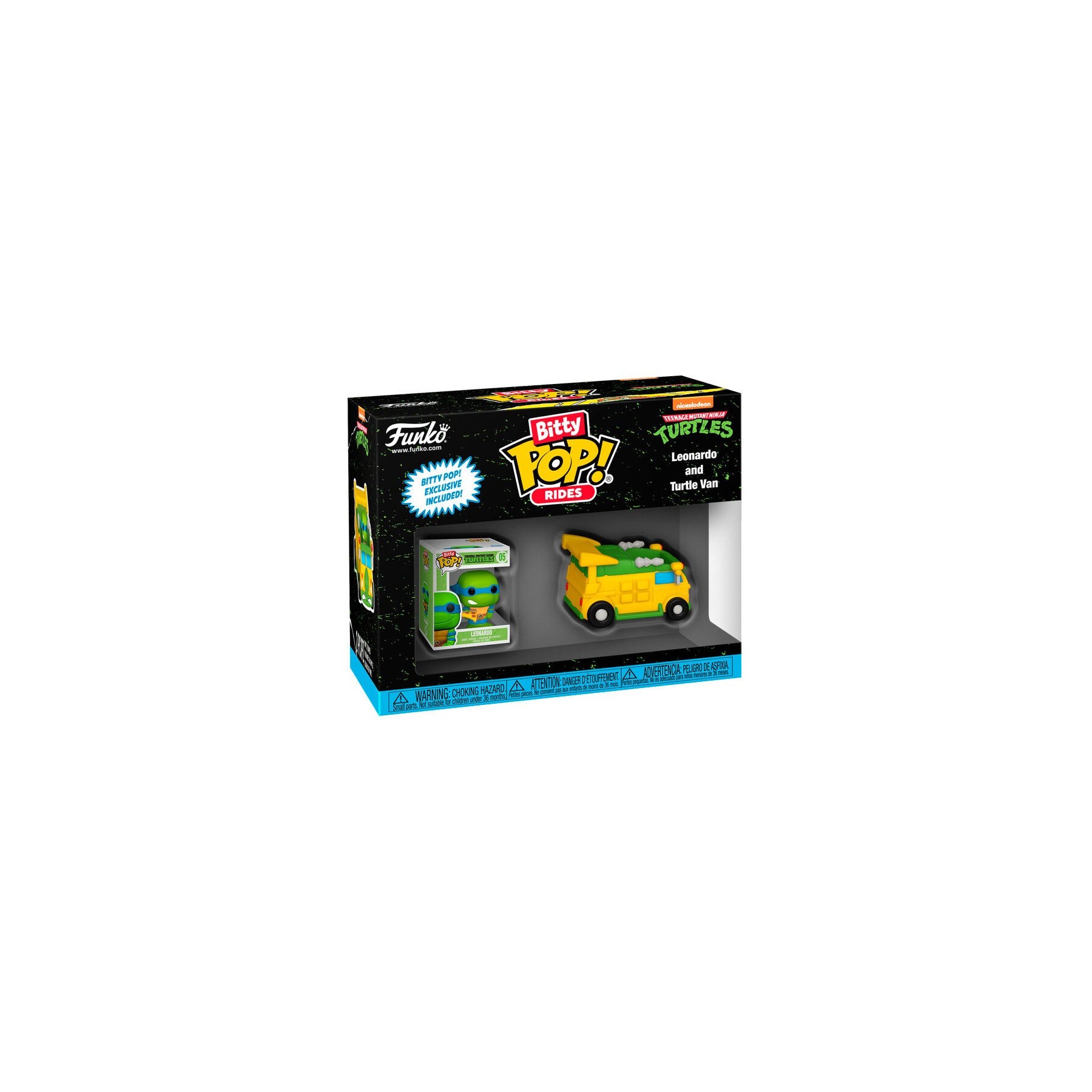 Figura Bitty POP Ride Tortugas Ninja Leonardo and Turtle Van