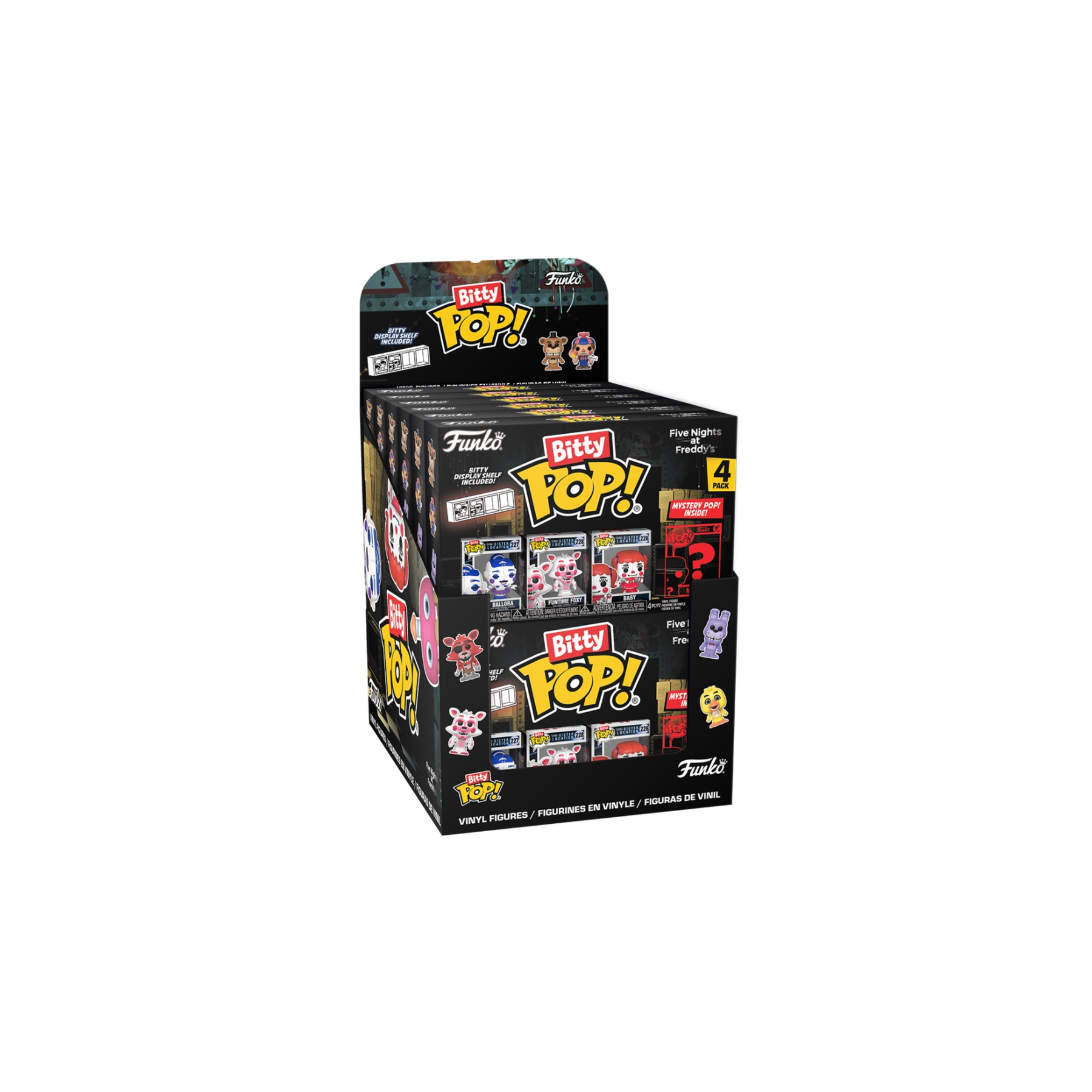 Blister 4 figuras Bitty POP Five Nights at Freddys surtido