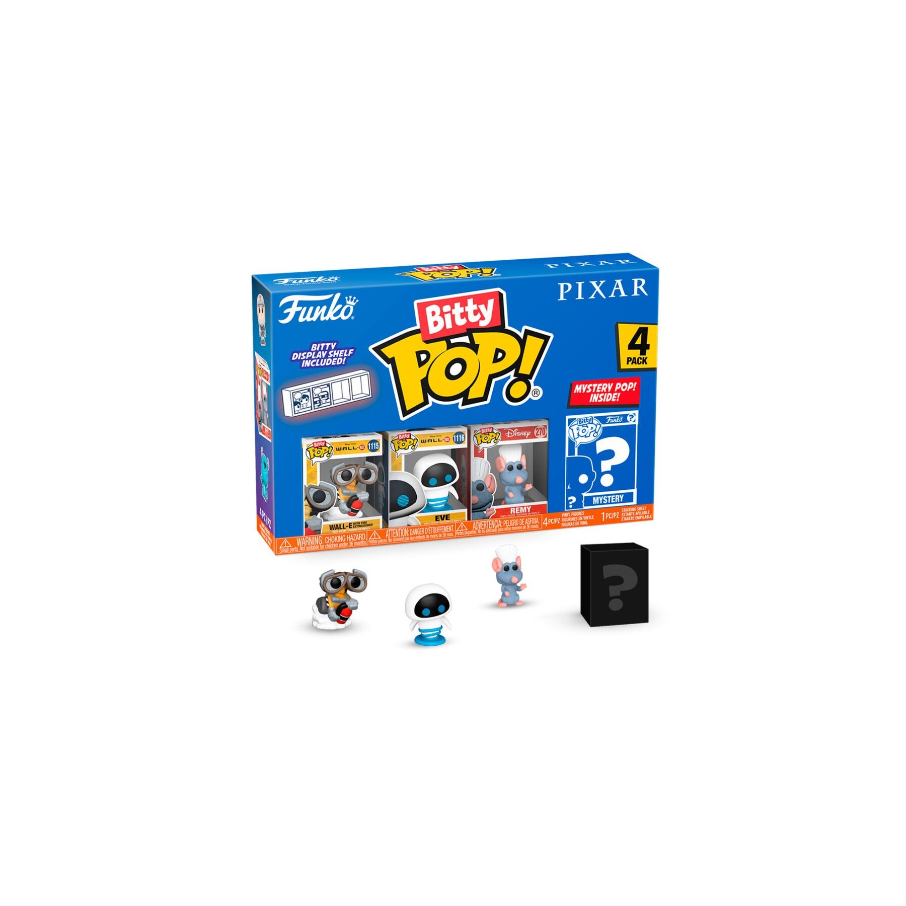 Blister 4 figuras Bitty POP Disney Pixar Wall-E