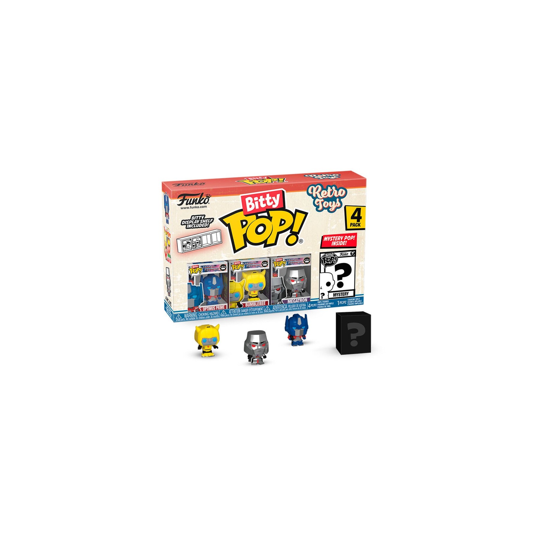 Blister 4 figuras Bitty POP Retro Toys Transformers