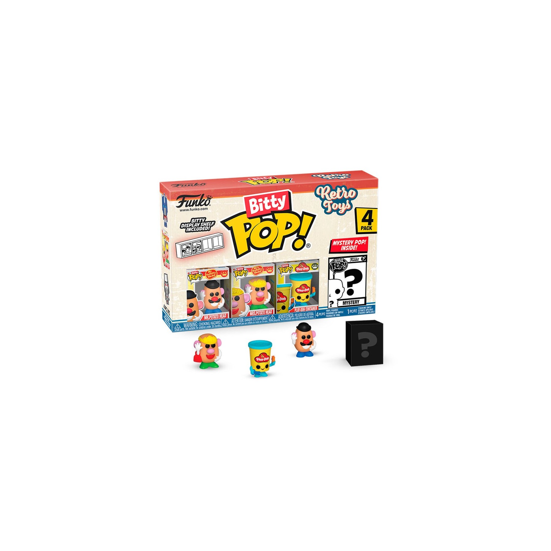 Blister 4 figuras Bitty POP Retro Toys Mr Potato Head