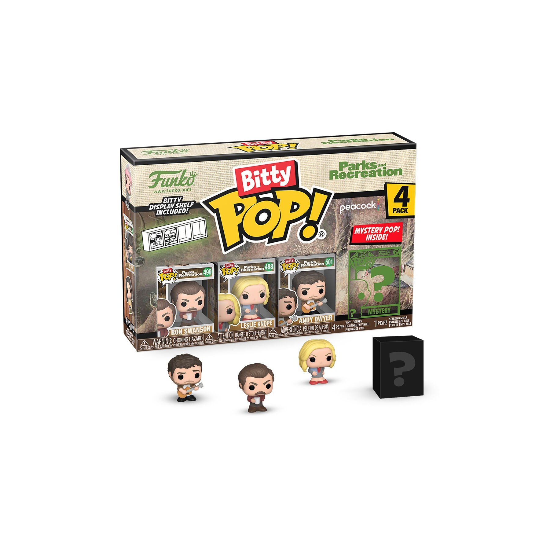 Blister 4 figuras Bitty POP Park and Recreation Ron