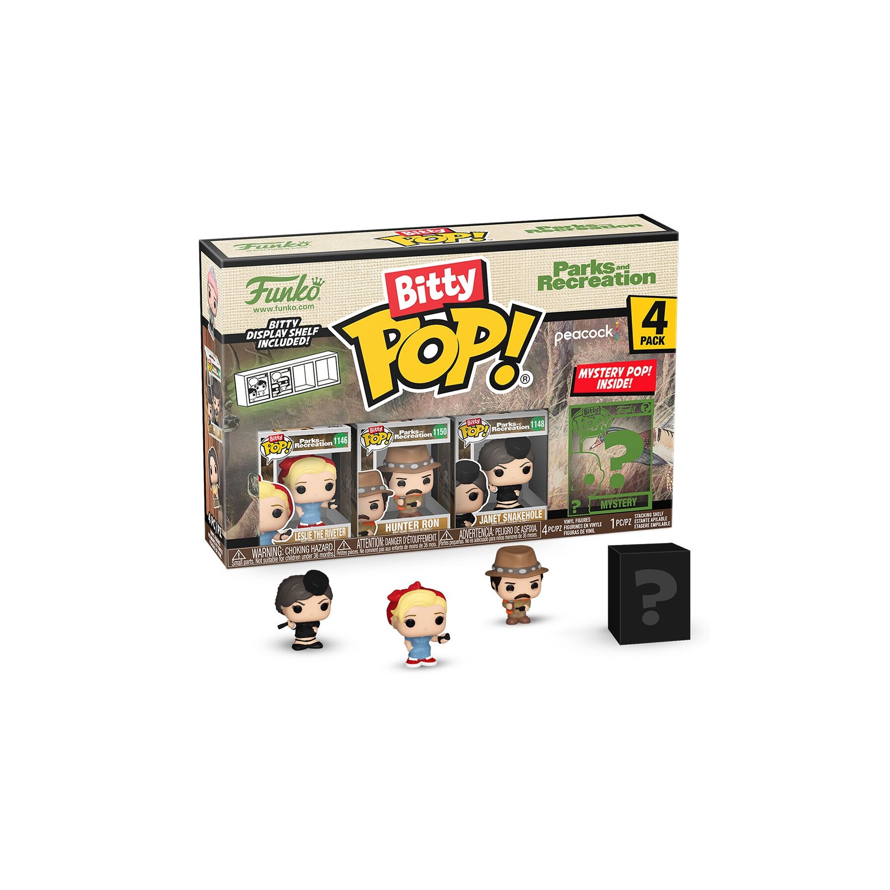 Blister 4 figuras Bitty POP Park and Recreation Leslie