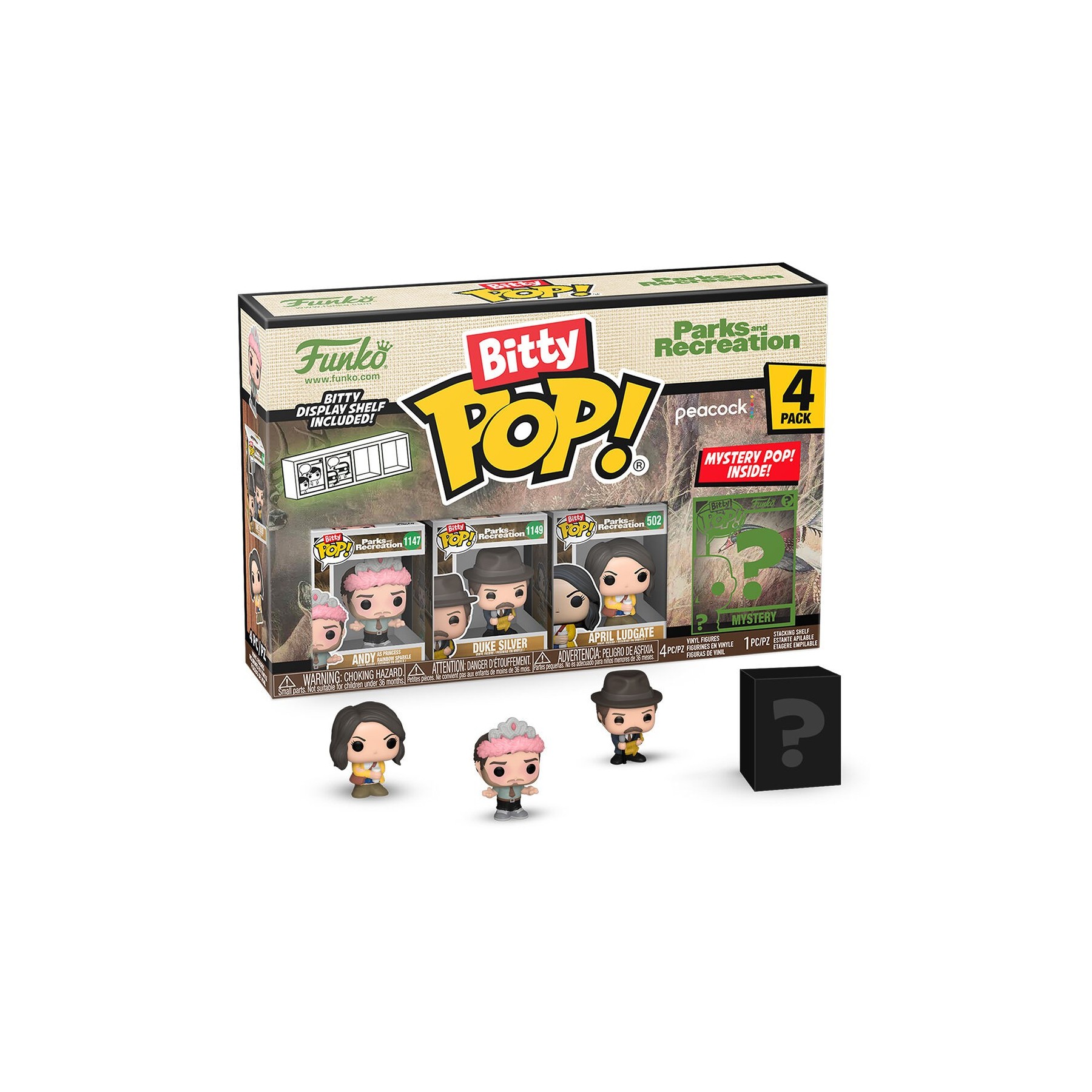 Blister 4 figuras Bitty POP Park and Recreation Andy