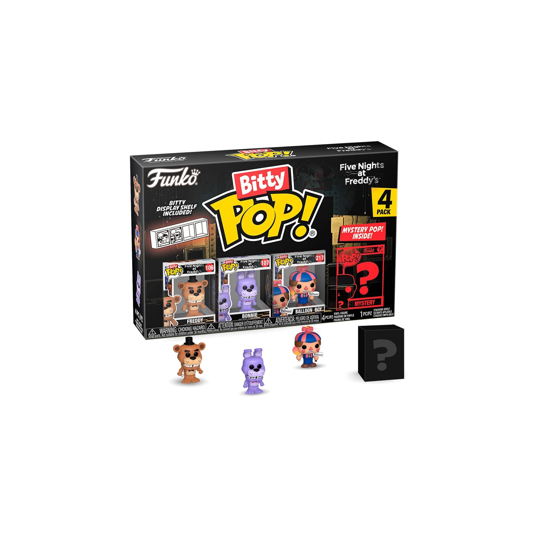 Blister 4 figuras Bitty POP Five Nights at Freddys Freddy