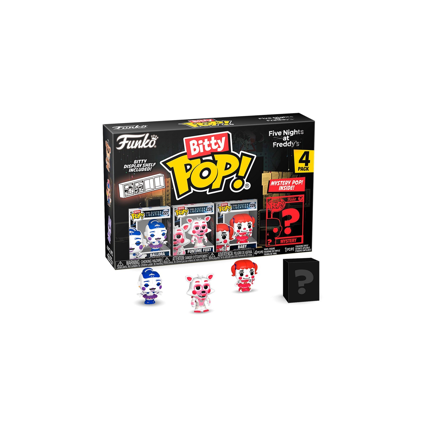 Blister 4 figuras Bitty POP Five Nights at Freddys Ballora