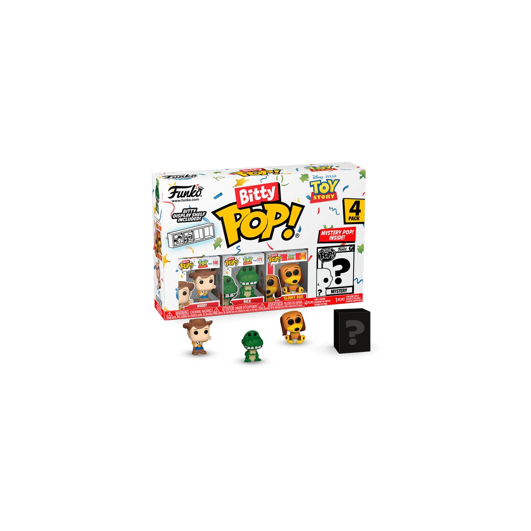 Blister 4 figuras Bitty POP Disney Toy Story Woody