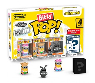 Blister 4 figuras Bitty POP Minions Series 4