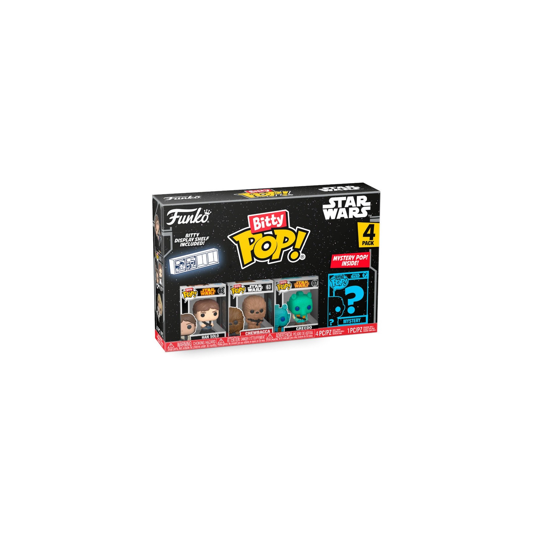 Blister 4 figuras Bitty POP Star Wars Han Solo