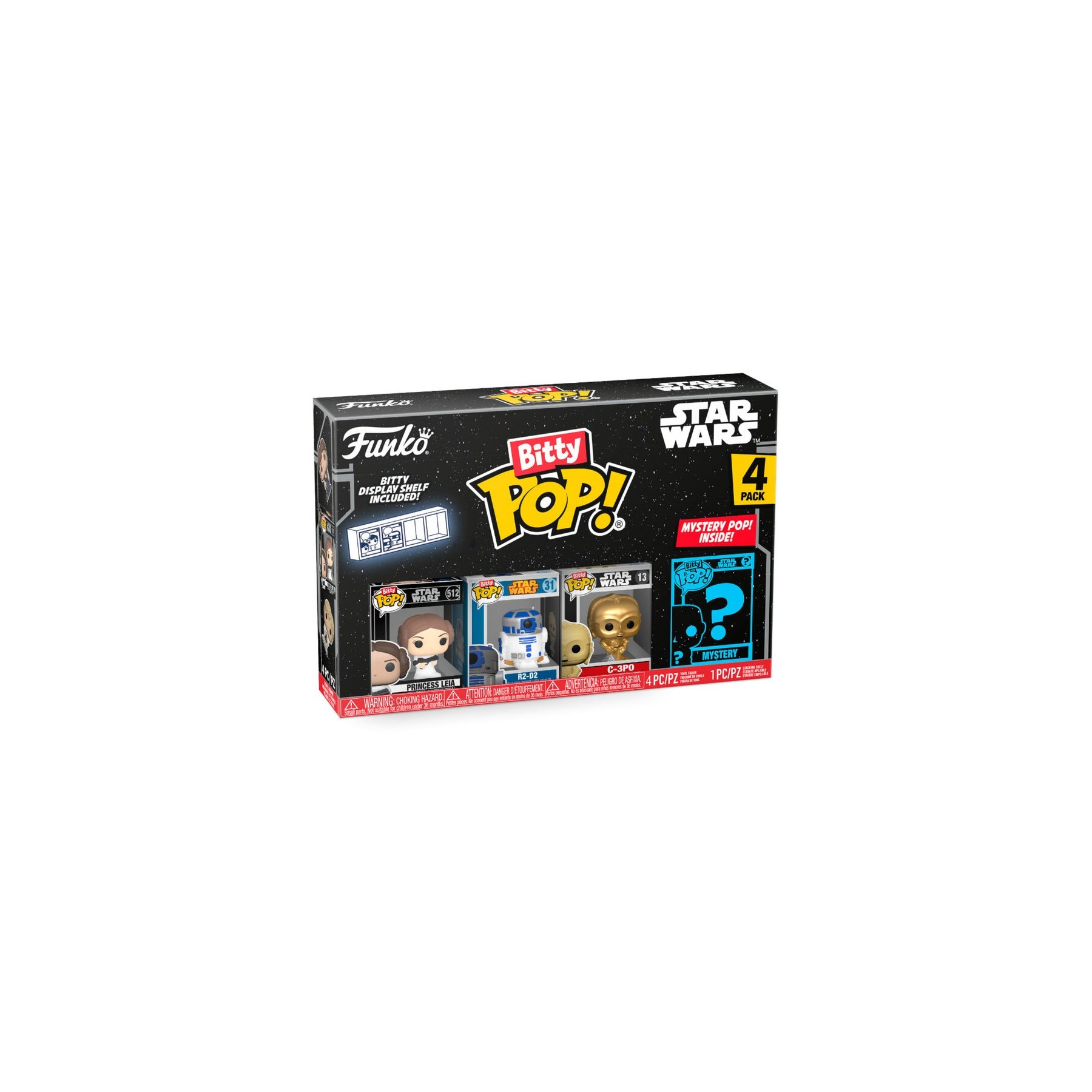 Blister 4 figuras Bitty POP Star Wars Leia