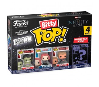 Blister 4 figuras Bitty POP Marvel The Infinity Saga Hulk
