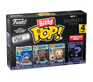 Blister 4 figuras Bitty POP Marvel The Infinity Saga Capitan America